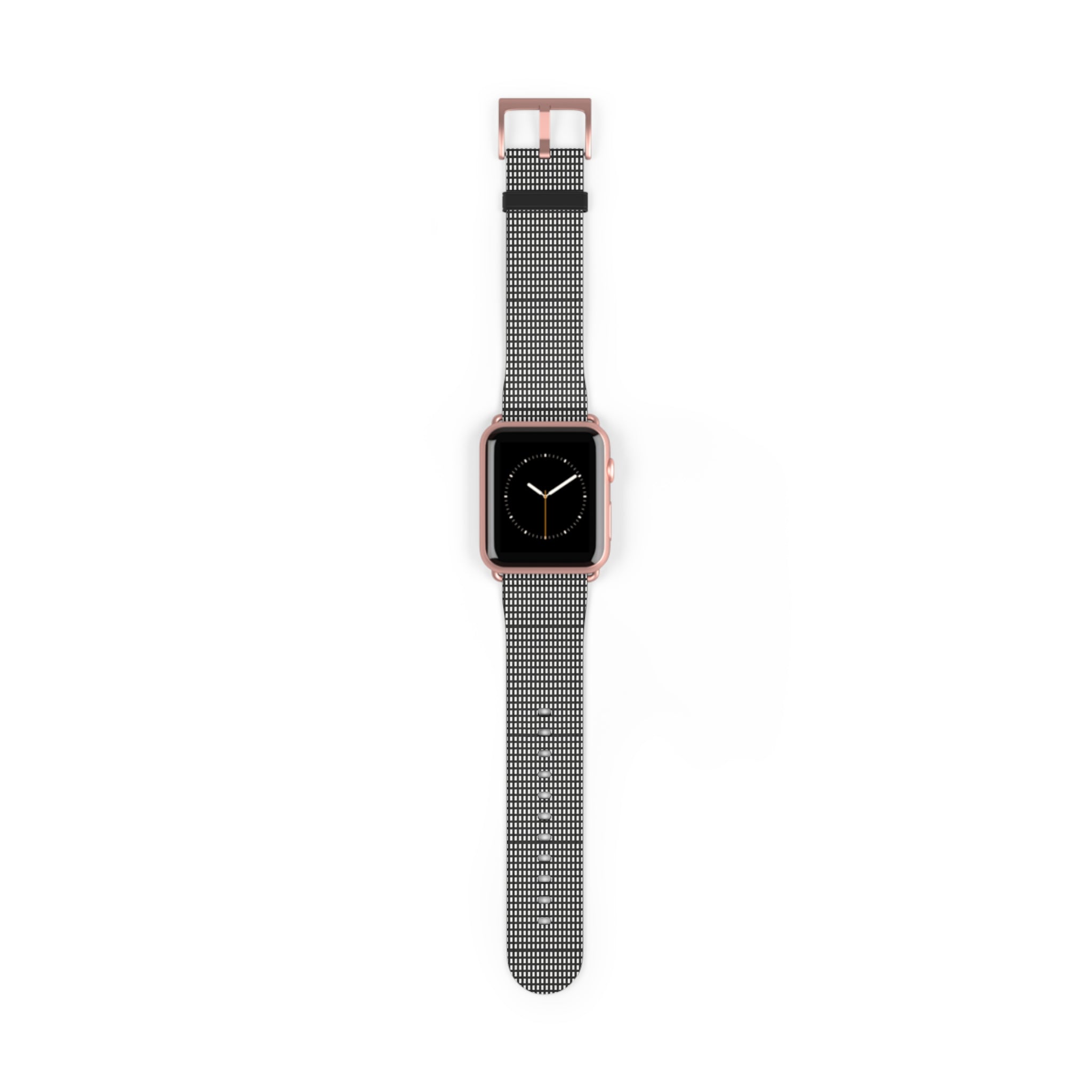 Stylish Black Checkered Watch Band, Modern Accessories, Fitness Trackers, Gift for Him or Her, Apple Watch, Fashionable Wristband