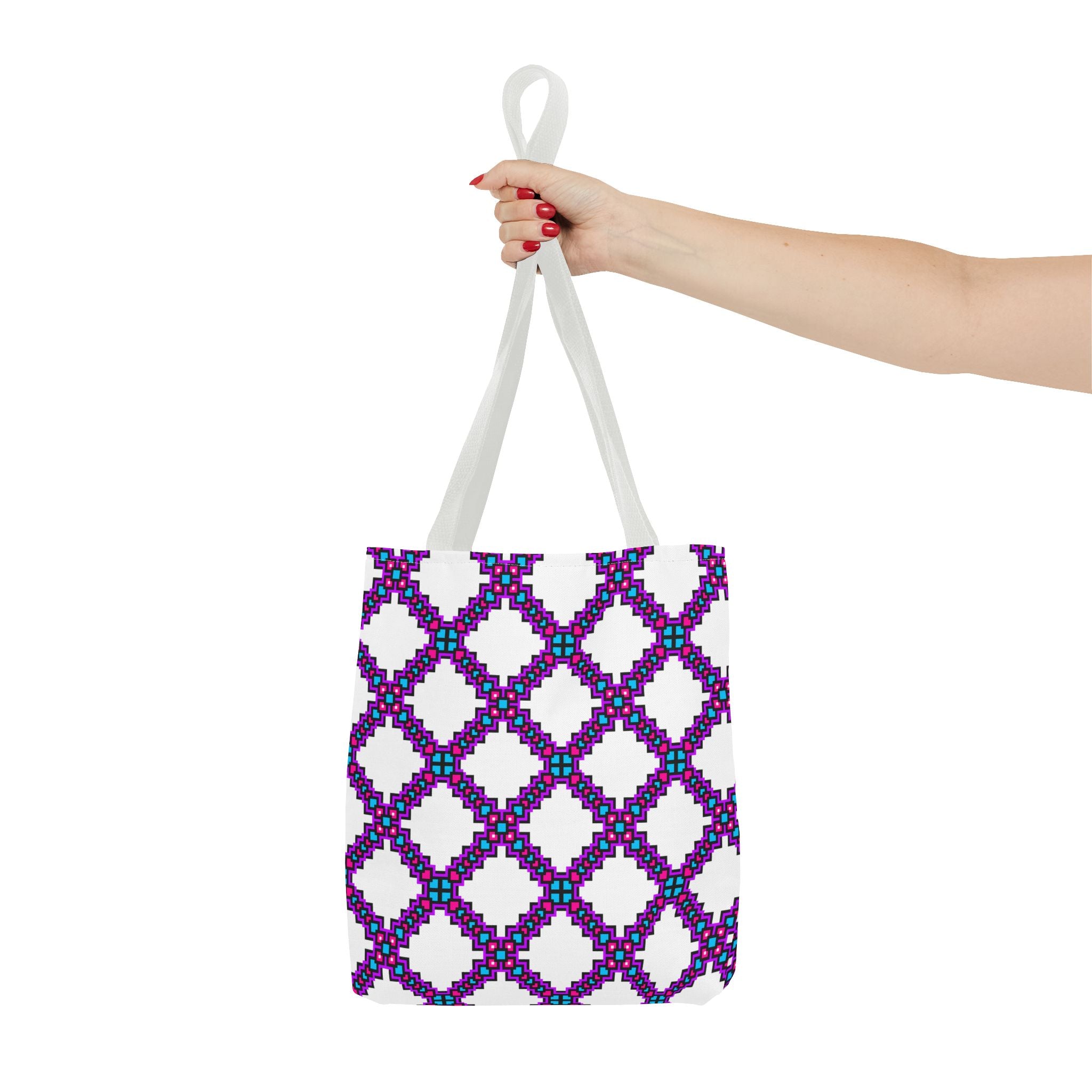 Colorful Geometric Tote Bag - Stylish AOP Design for Everyday Use, Eco-Friendly Shopping Bag, Unique Gift for Her, Summer Accessory