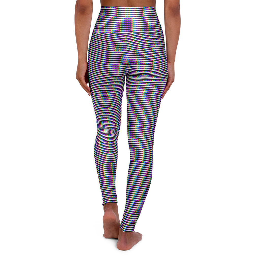 High Waisted Yoga Leggings, Colorful Workout Leggings, Fitness Leggings, Activewear for Women, Yoga Outfit, Casual Leggings