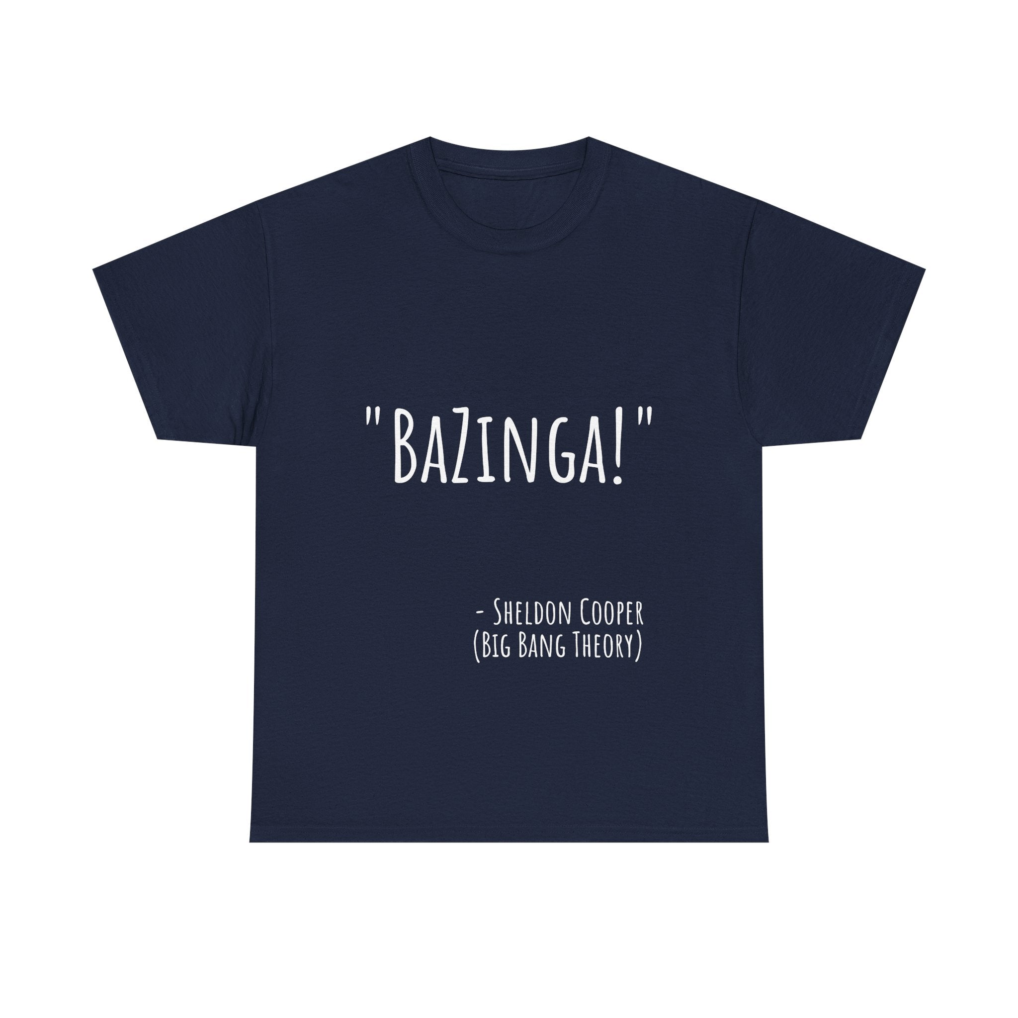 Bazinga! Unisex Cotton Tee - Fun Graphic T-Shirt for Big Bang Theory Fans, Gift for Birthdays, Casual Wear, Nerd Culture Apparel