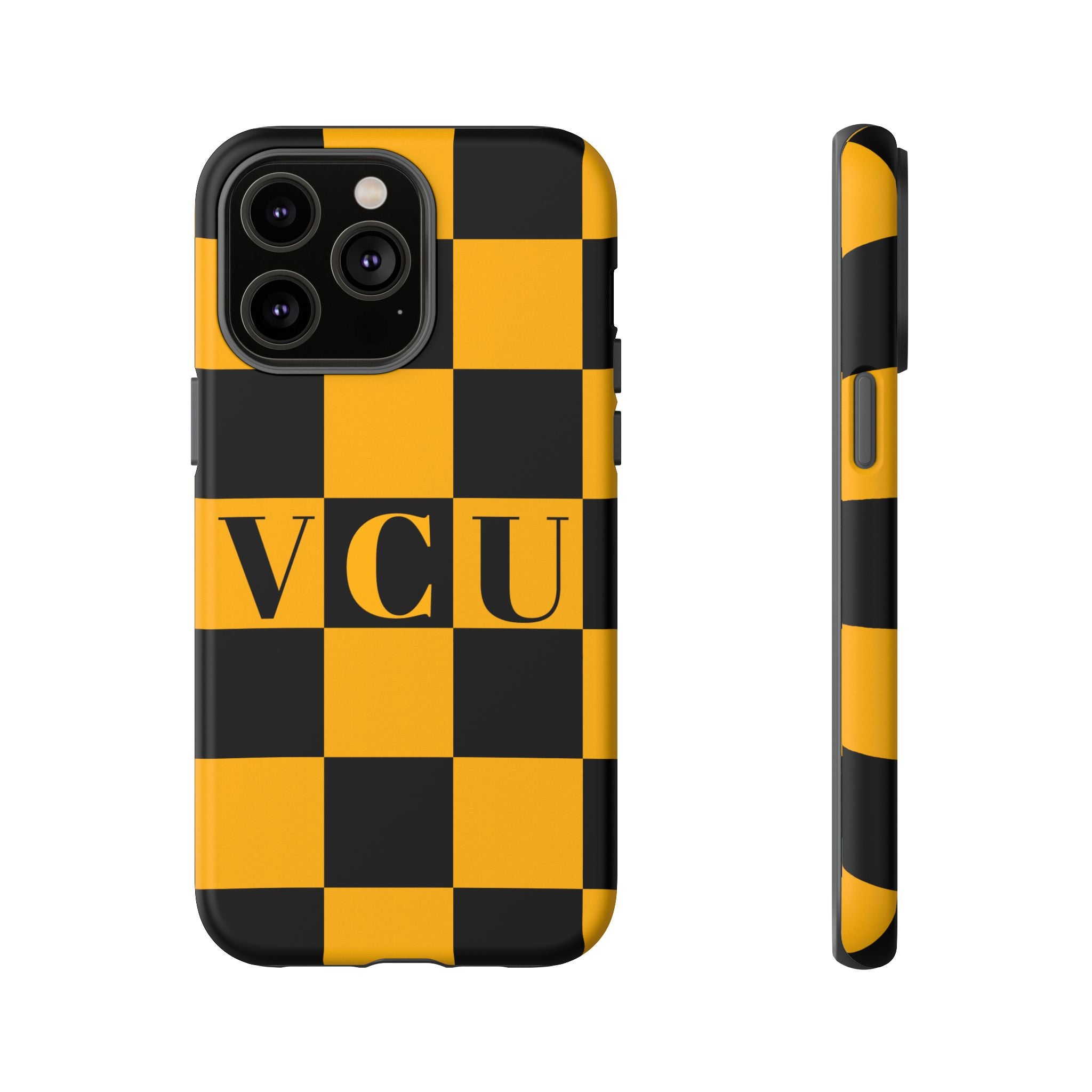 VCU Checkered Phone Case, Tough Cases for VCU Fans, College Student Gear, Sports Team Accessory, Unique Gift Idea