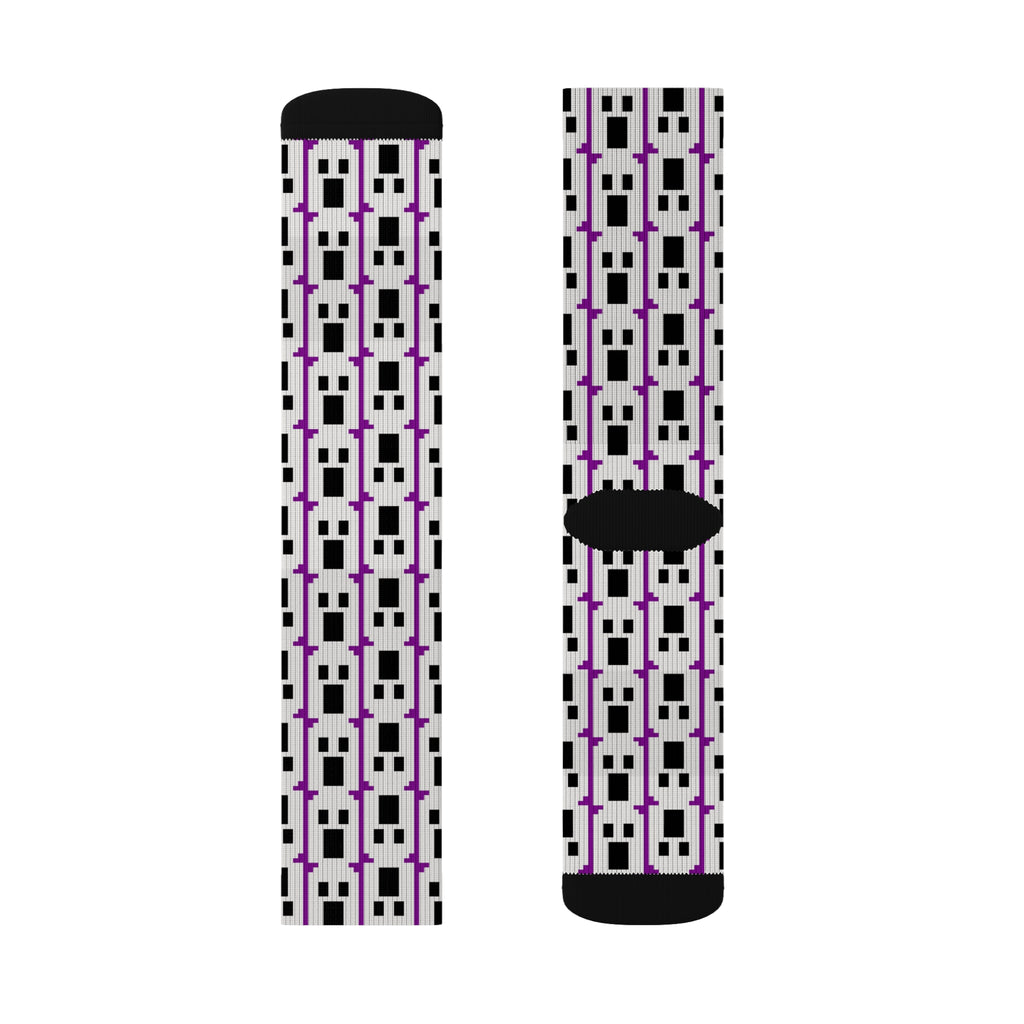 Stylish Graphic Socks, Unique Sock Design, Fun Gift for Her, Fashion Accessories, Sublimation Socks, Trendy Footwear