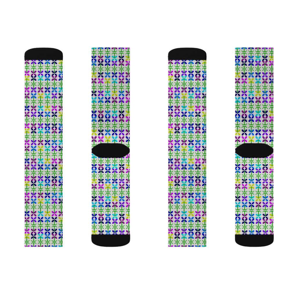 Colorful Patterned Sublimation Socks, Cozy Gift for Her, Fun Accessories, Unique Fashion Statement, Perfect for Birthdays, Everyday Wear