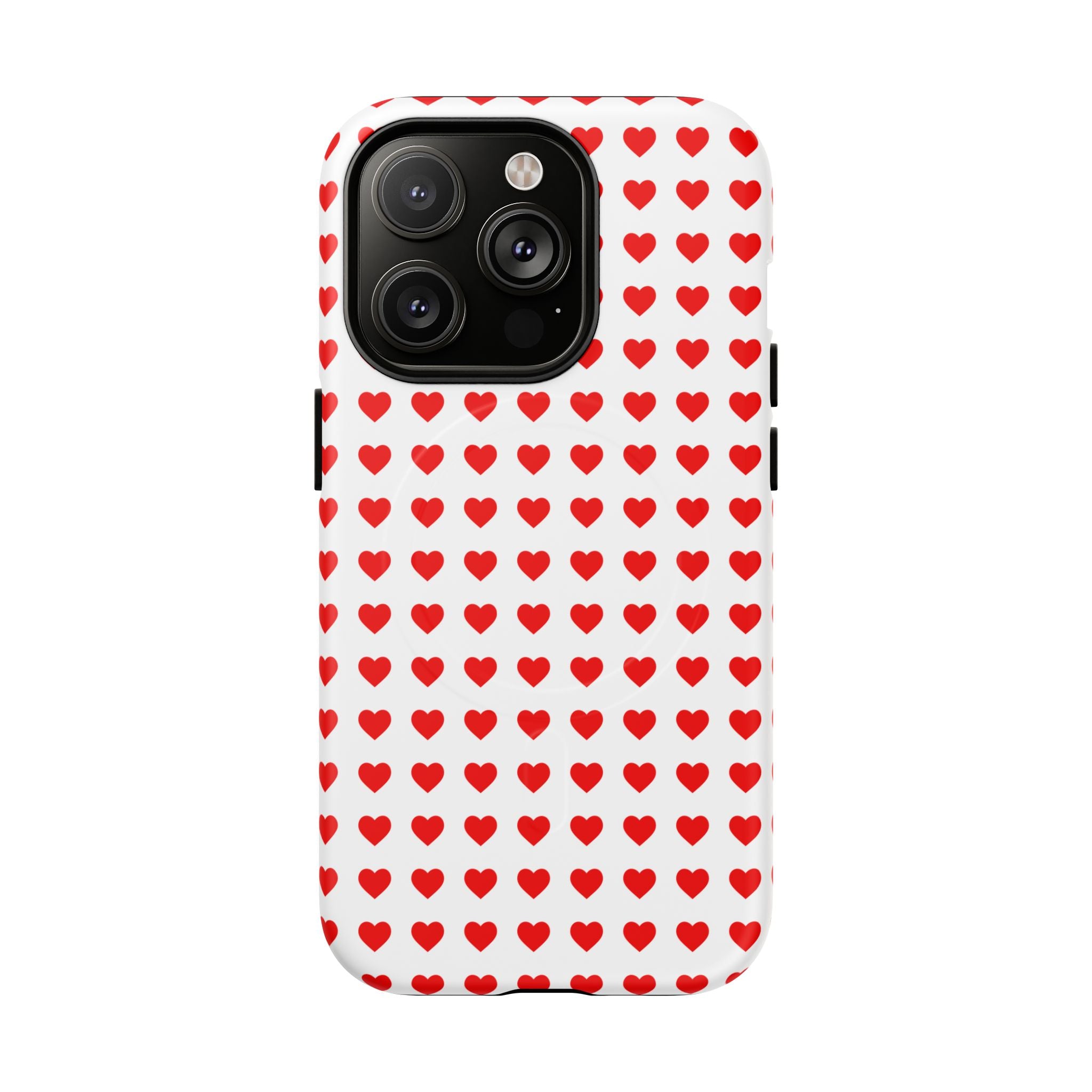 Heart Pattern Phone Case, Tough Magnetic Case, Cute Phone Cover, Valentine Gift, Stylish Accessory