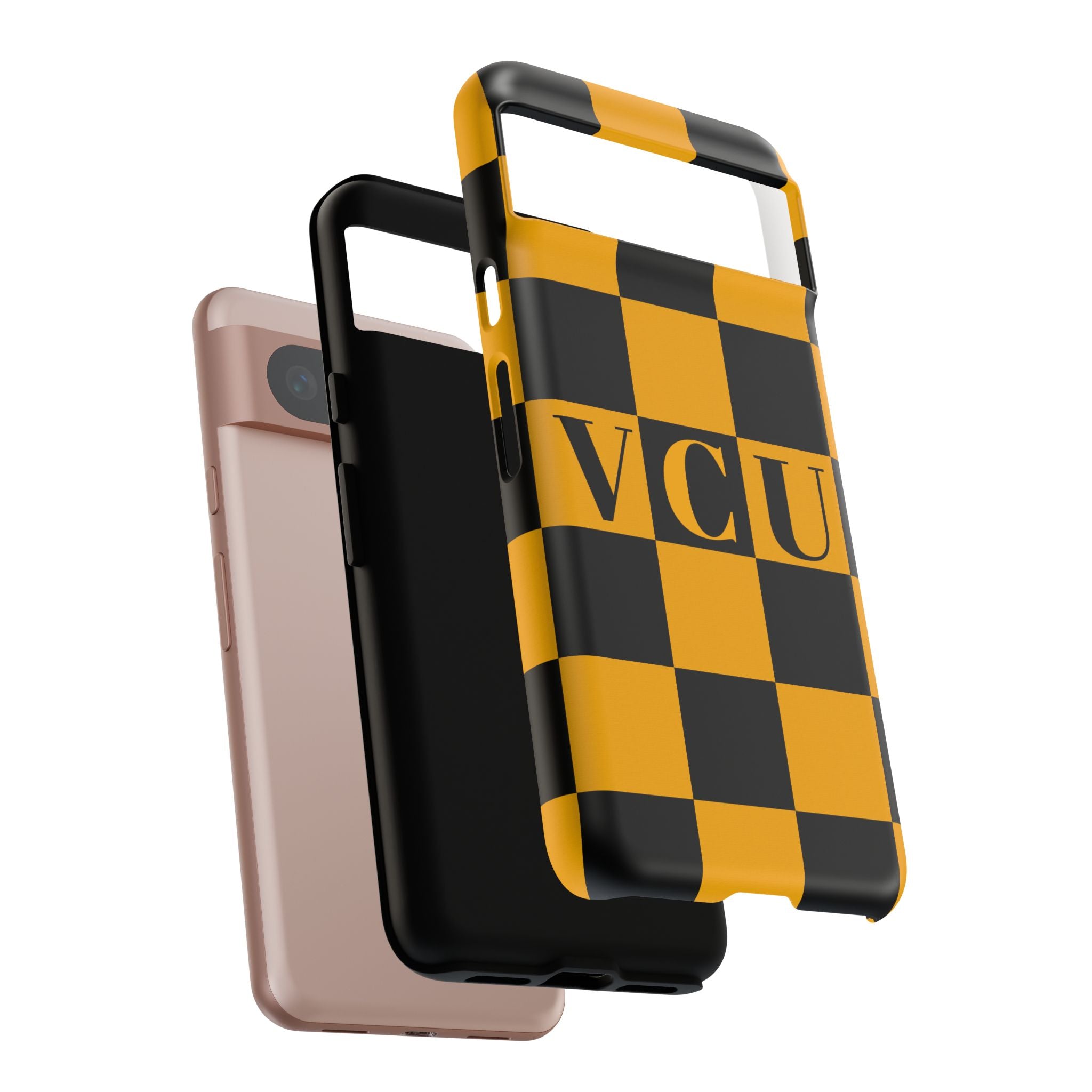 VCU Checkered Phone Case, Tough Cases for VCU Fans, College Student Gear, Sports Team Accessory, Unique Gift Idea