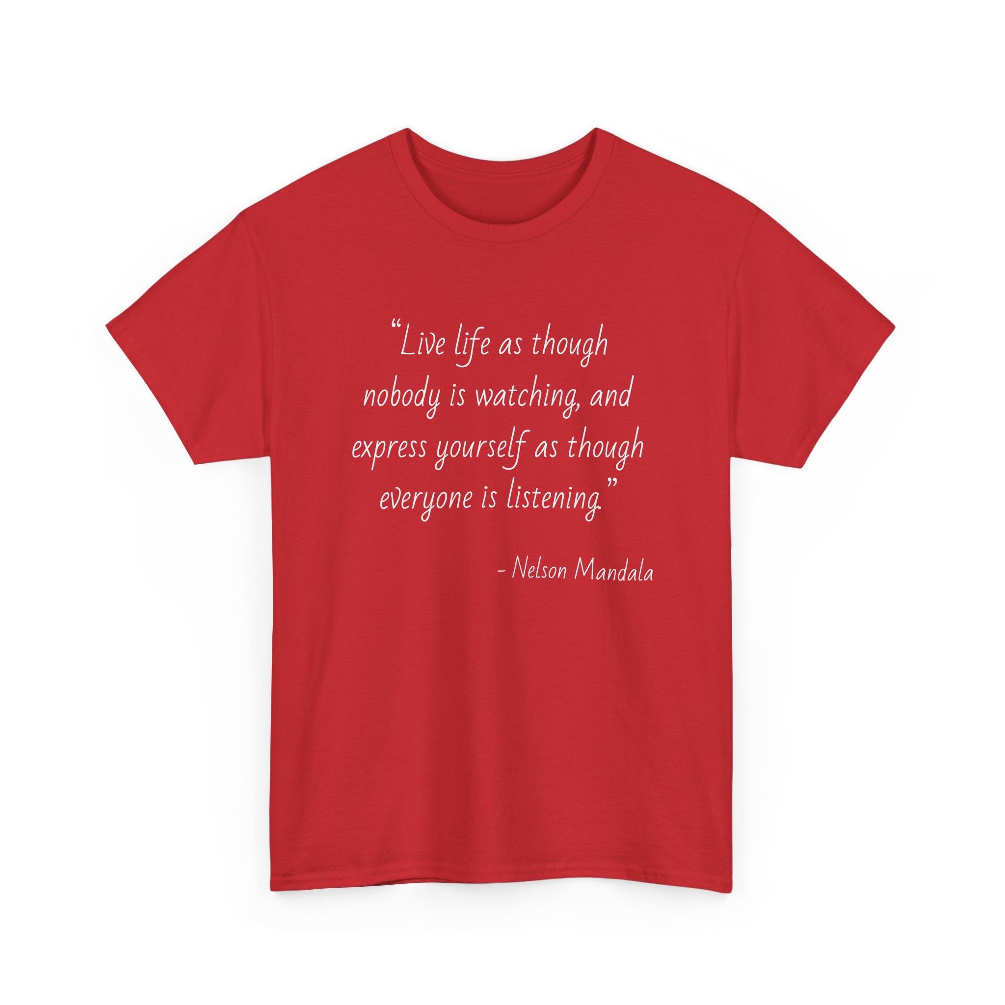 Inspiring Quote Tee - Nelson Mandela, Motivational T-Shirt, Statement Tee, Gift for Inspiration, Everyday Wear