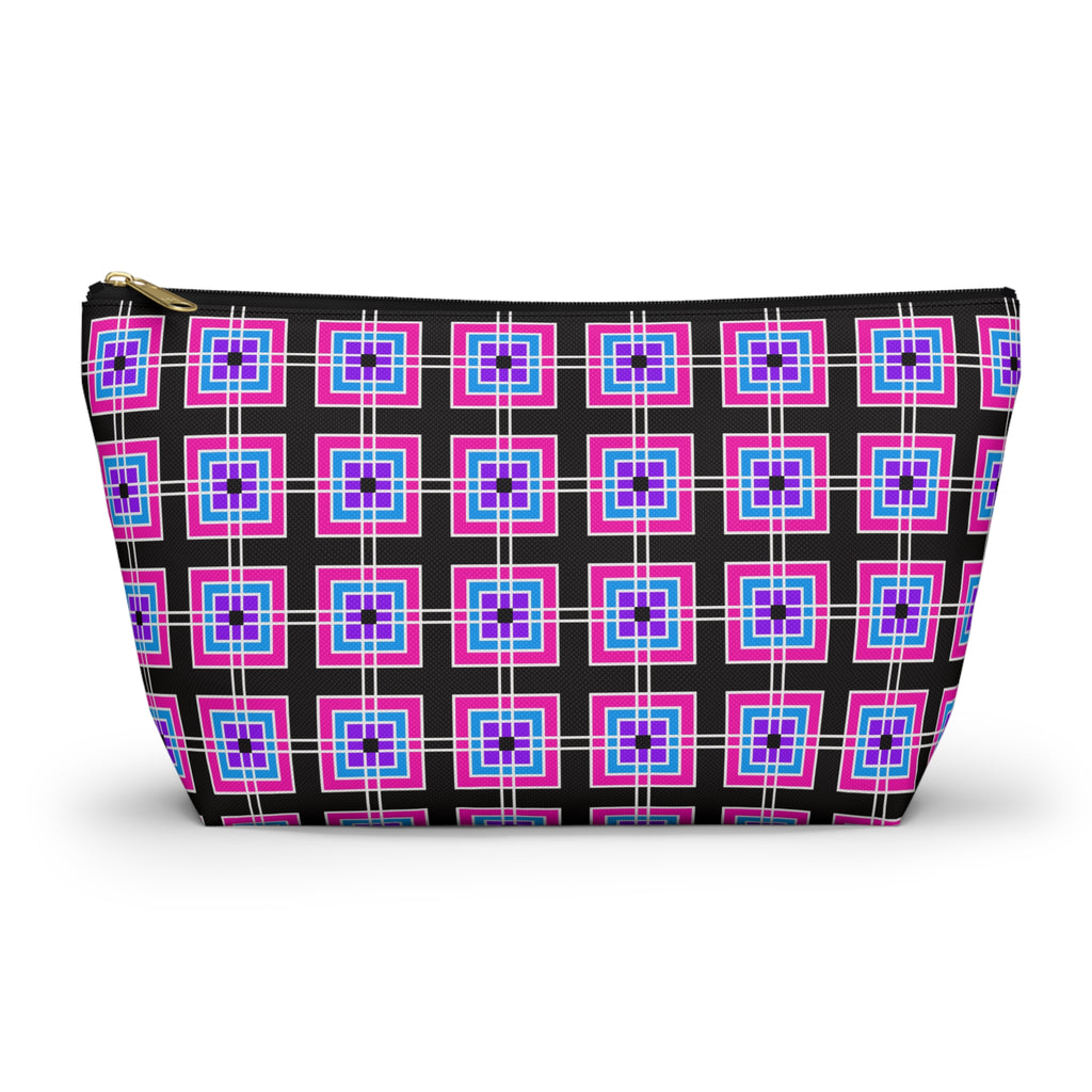Colorful Geometric Accessory Pouch | Ideal for Makeup, Travel, Gifts, Organizing, School, Home