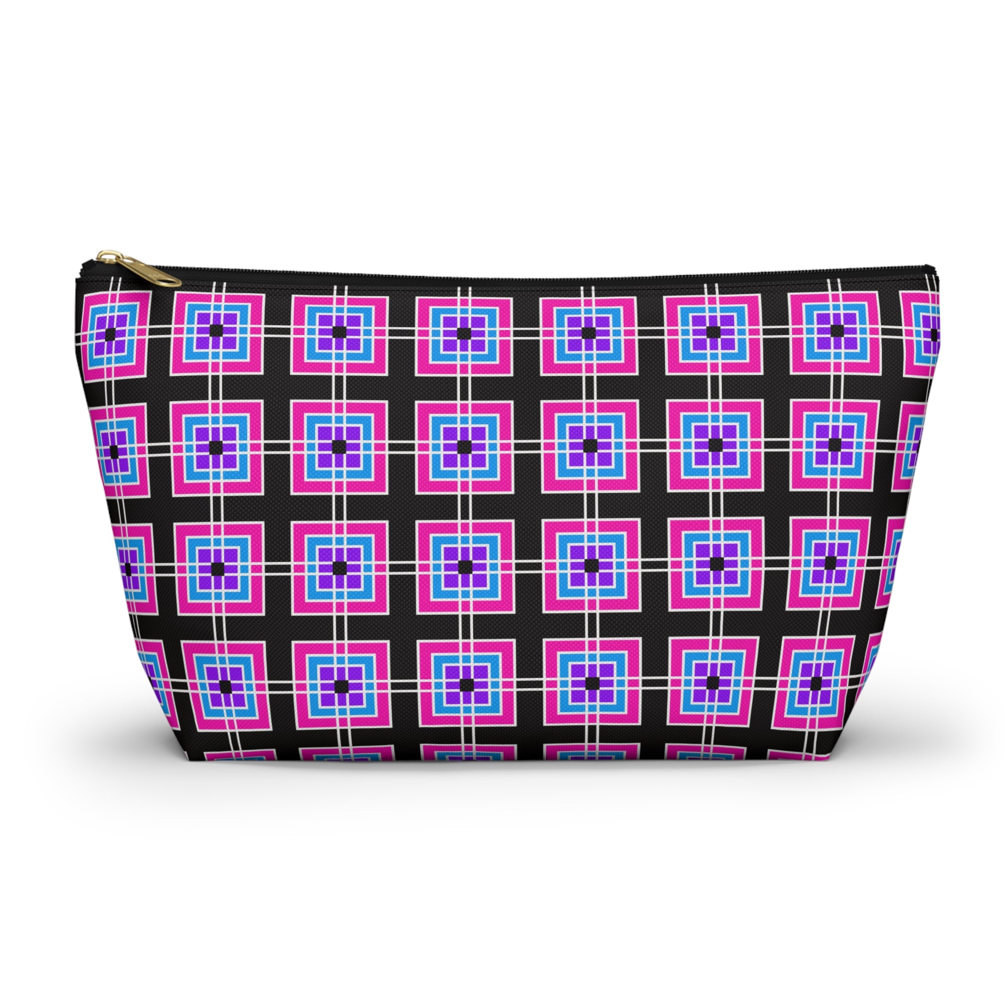 Colorful Geometric Accessory Pouch | Ideal for Makeup, Travel, Gifts, Organizing, School, Home