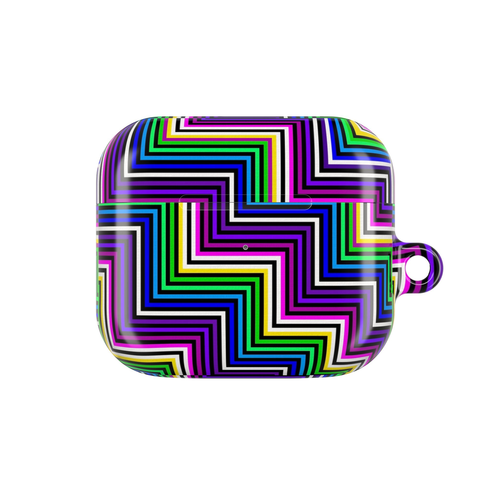 Colorful Geometric AirPod Case, Vibrant AirPods Holder, Stylish Gift for Teens, Unique Accessory, Music Lover Present, Trendy Tech Gear