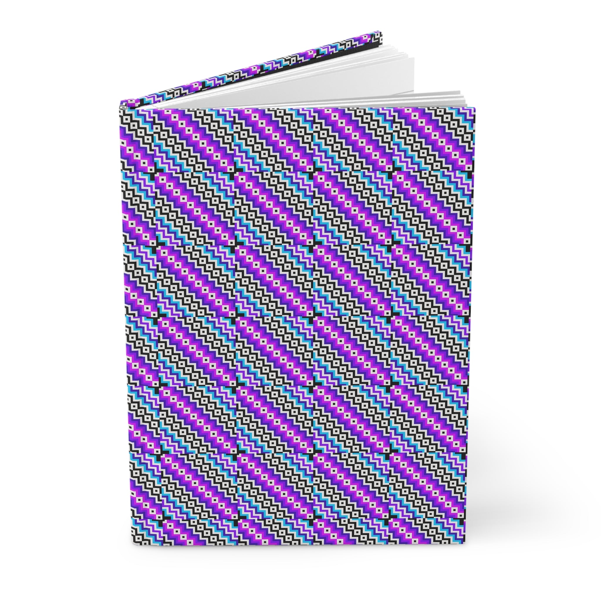Colorful Geometric Hardcover Journal, Artistic Notebook, Stylish Diary, Gift for Writers, Journaling, Home Office Decor, Creative Planning