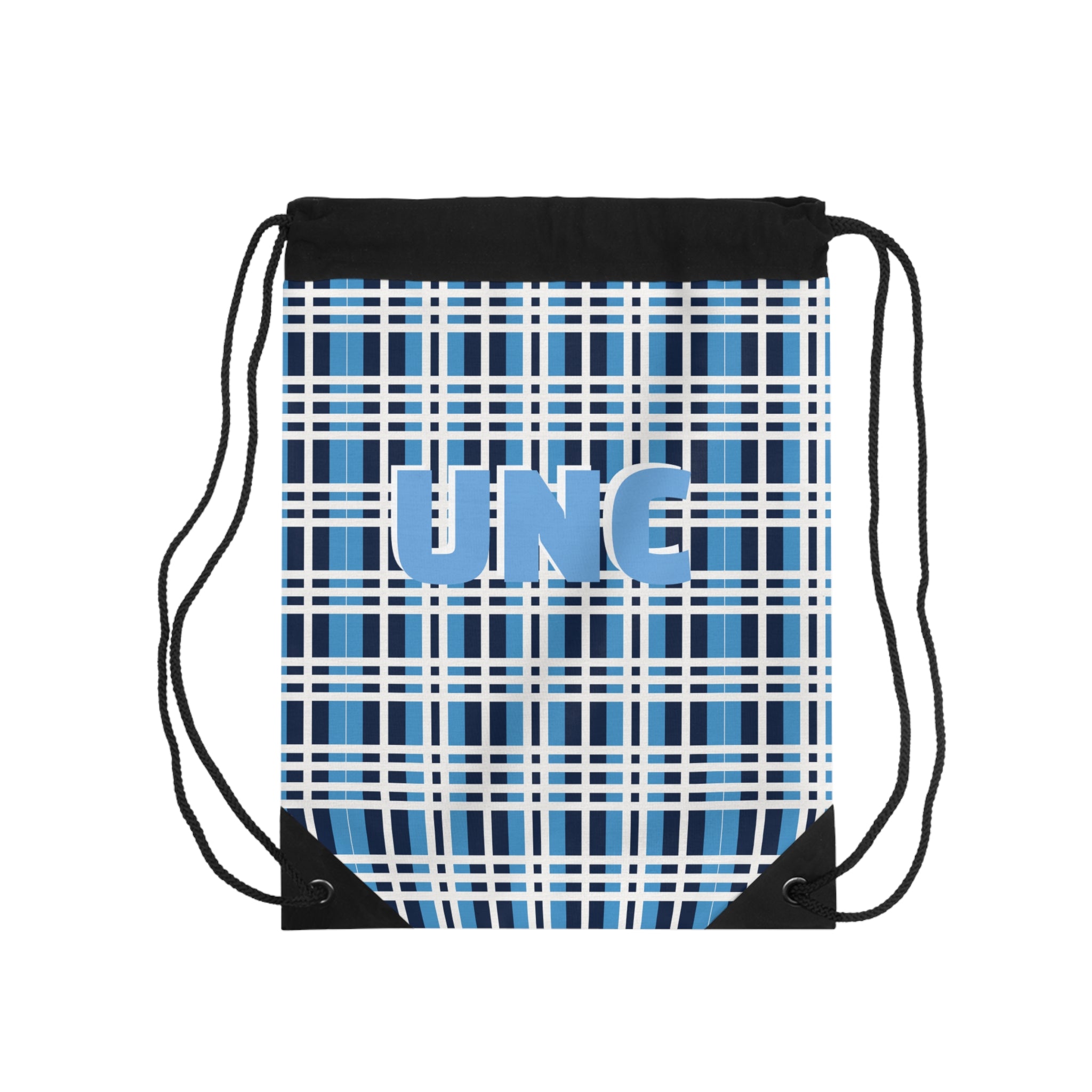 UNC Plaid Drawstring Bag | Gym Sack, Sports Backpack, College Gear, Travel Accessory, School Fundraiser