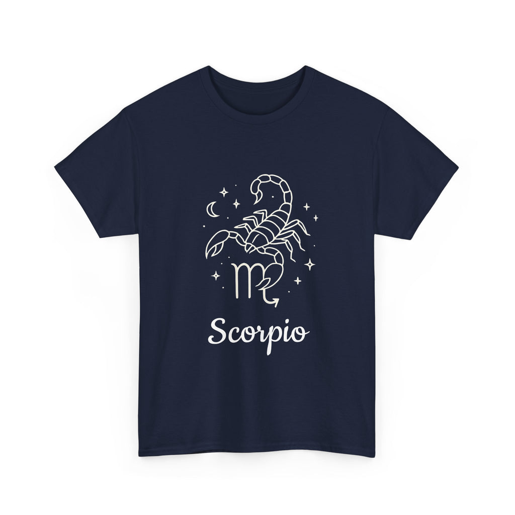 Scorpio Zodiac T-Shirt, Astrology Tee, Horoscope Gift, Casual Wear, Birthday Apparel, Unisex Heavy Cotton Tee
