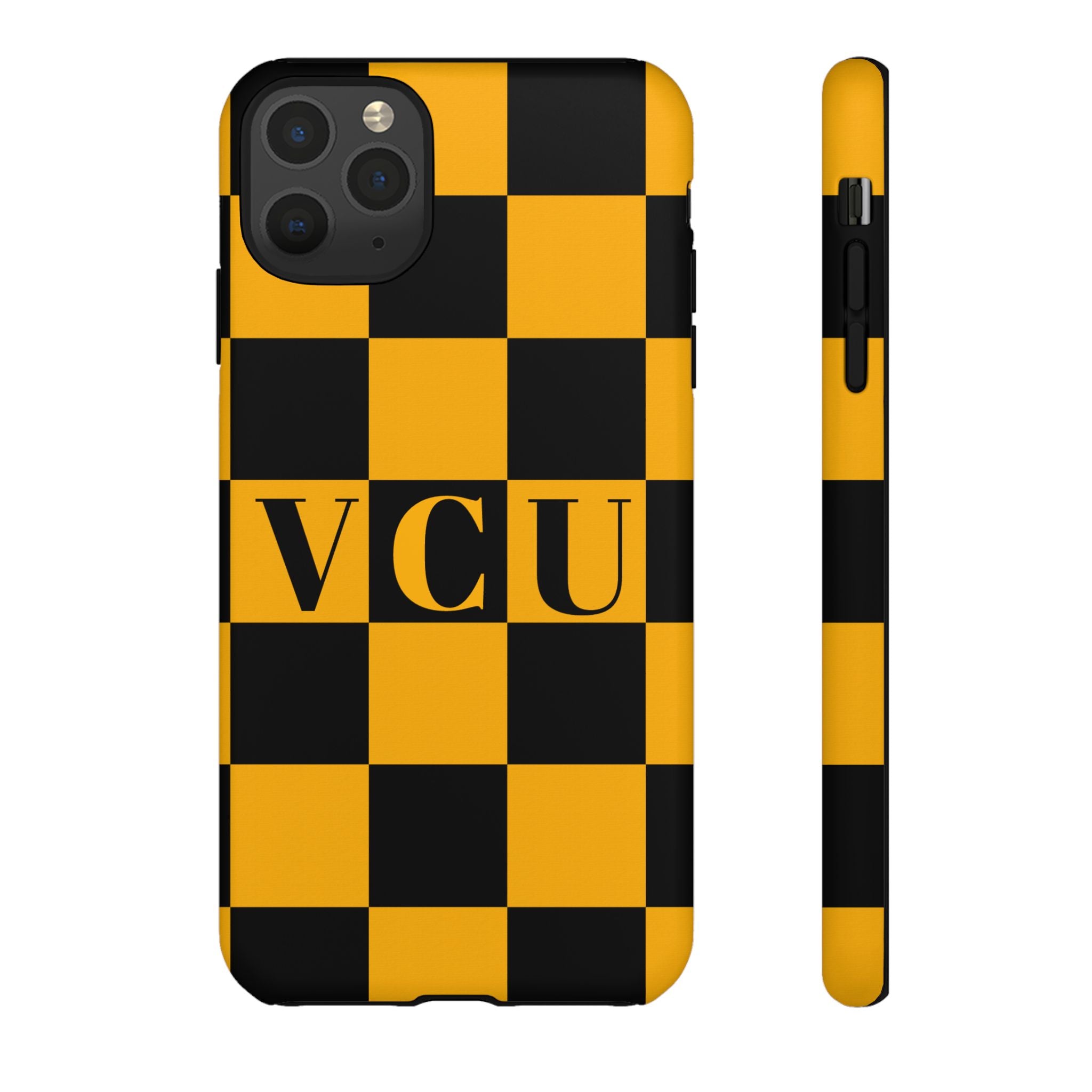 VCU Checkered Phone Case, Tough Cases for VCU Fans, College Student Gear, Sports Team Accessory, Unique Gift Idea