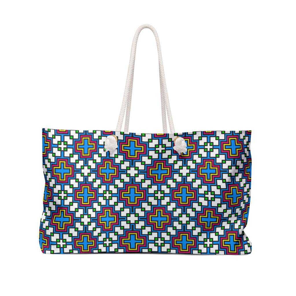 Vibrant Patterned Weekender Bag - Travel Tote, Overnight Bag, Stylish Beach Bag, Weekend Getaway Essential, Fun Gym Bag