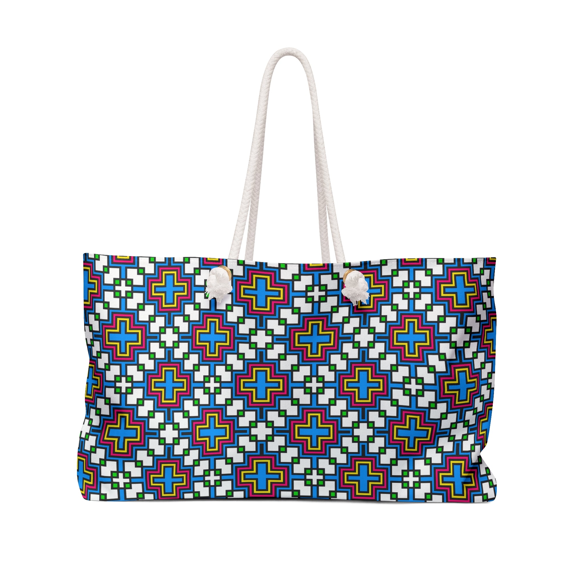 Vibrant Patterned Weekender Bag - Travel Tote, Overnight Bag, Stylish Beach Bag, Weekend Getaway Essential, Fun Gym Bag