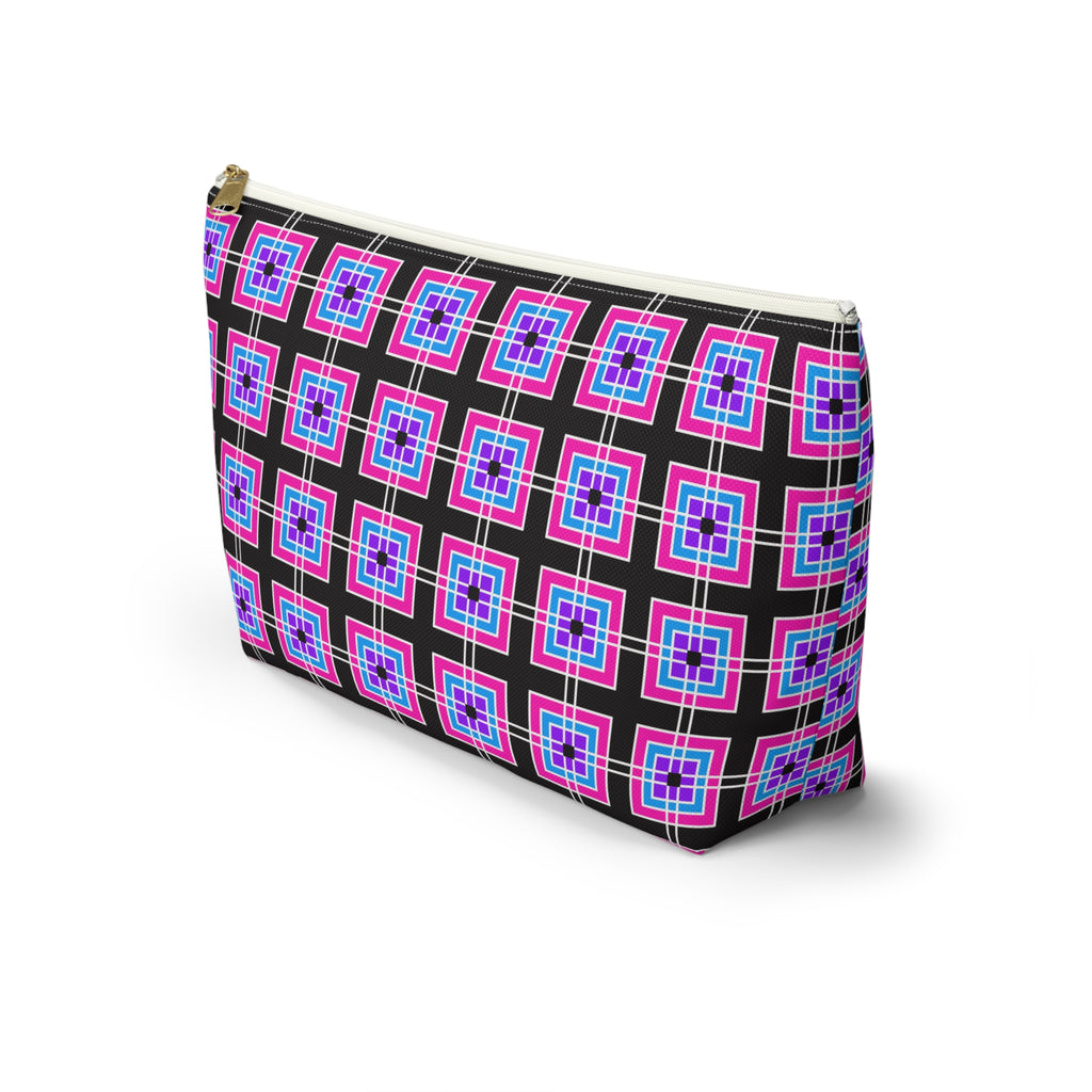 Colorful Geometric Accessory Pouch | Ideal for Makeup, Travel, Gifts, Organizing, School, Home