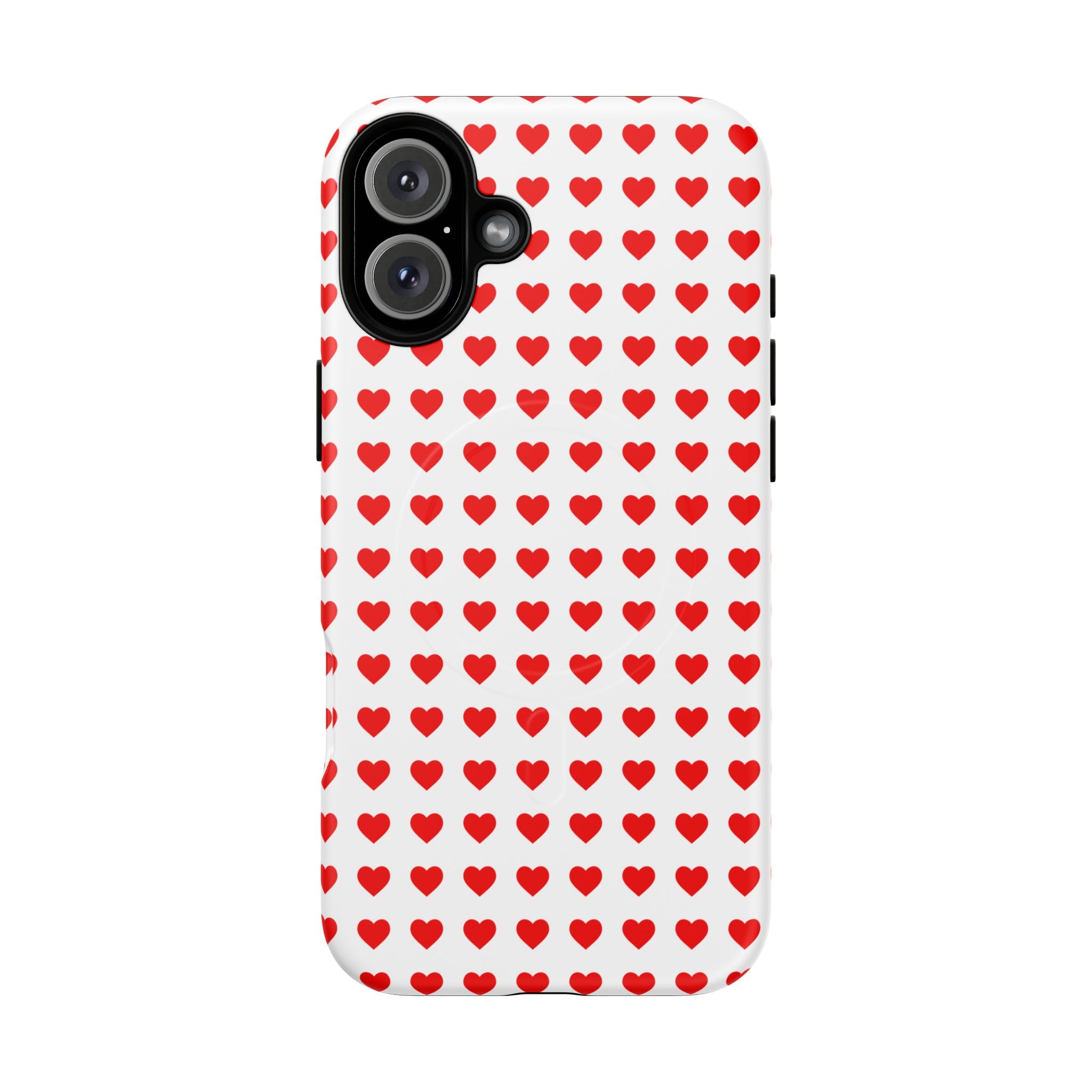 Heart Pattern Phone Case, Tough Magnetic Case, Cute Phone Cover, Valentine Gift, Stylish Accessory
