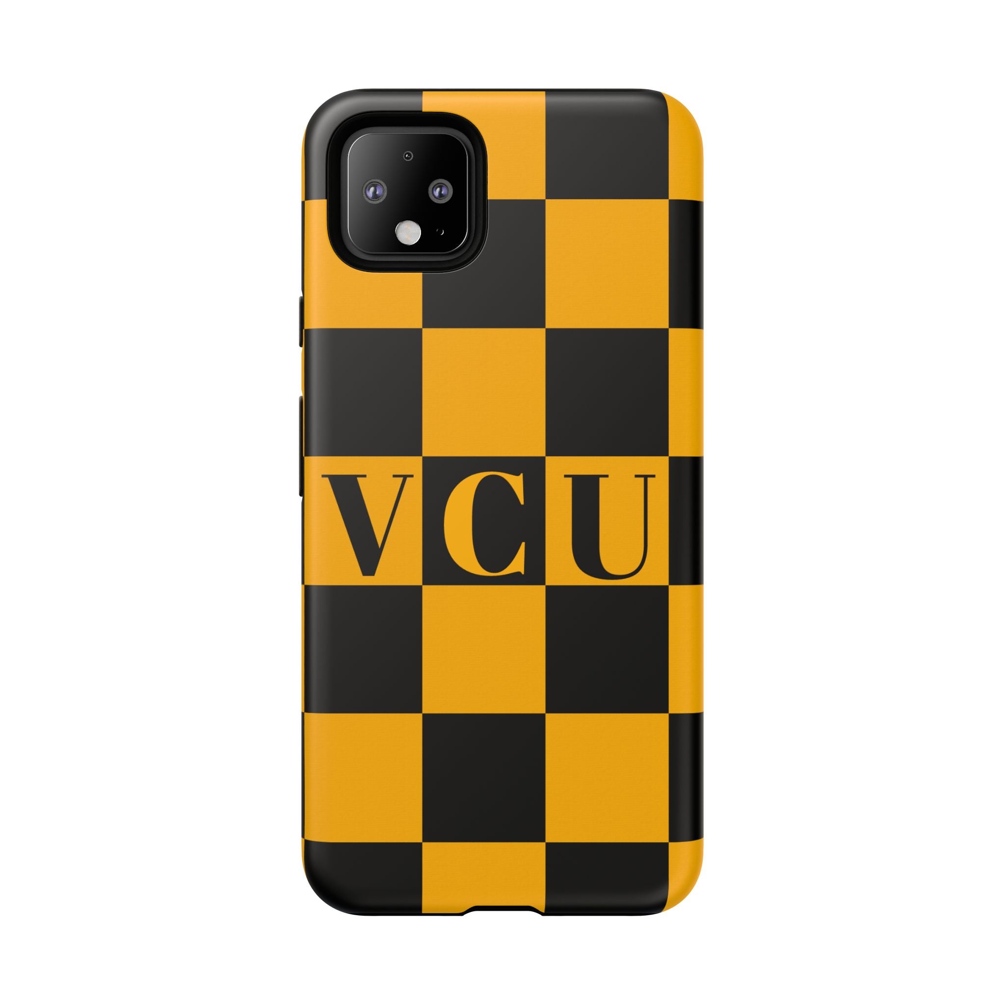 VCU Checkered Phone Case, Tough Cases for VCU Fans, College Student Gear, Sports Team Accessory, Unique Gift Idea
