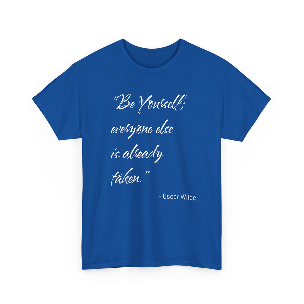 Inspirational Quote Tee: 'Be Yourself' Unisex Heavy Cotton Shirt, Motivational Gift for Friends, Casual Wear, Birthday Apparel