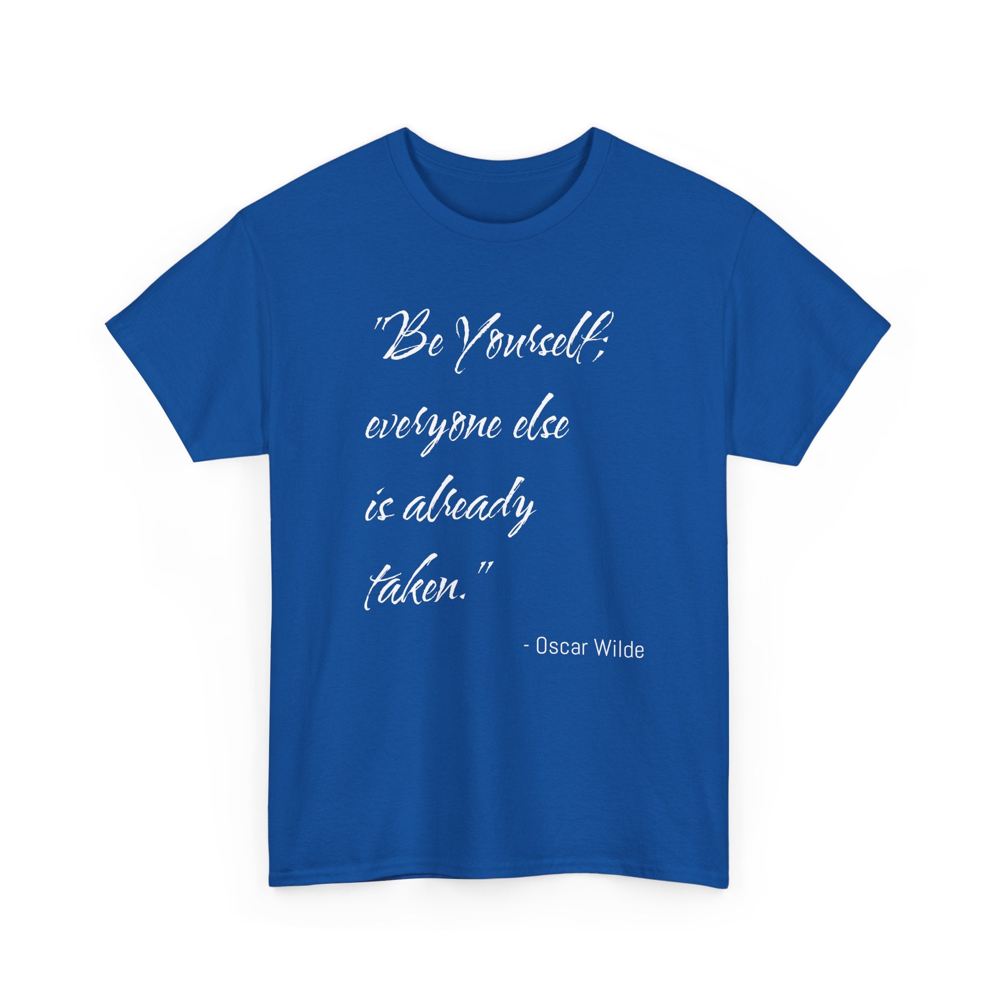 Inspirational Quote Tee: 'Be Yourself' Unisex Heavy Cotton Shirt, Motivational Gift for Friends, Casual Wear, Birthday Apparel