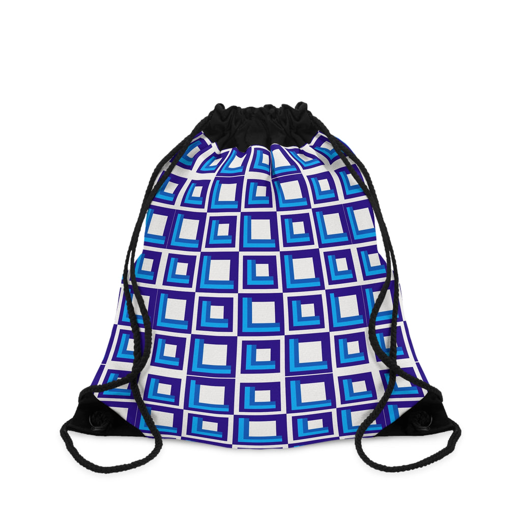 Colorful Geometric Drawstring Bag, Stylish Gym Bag, Travel Backpack, Eco-Friendly Tote, Unique Gift for Students