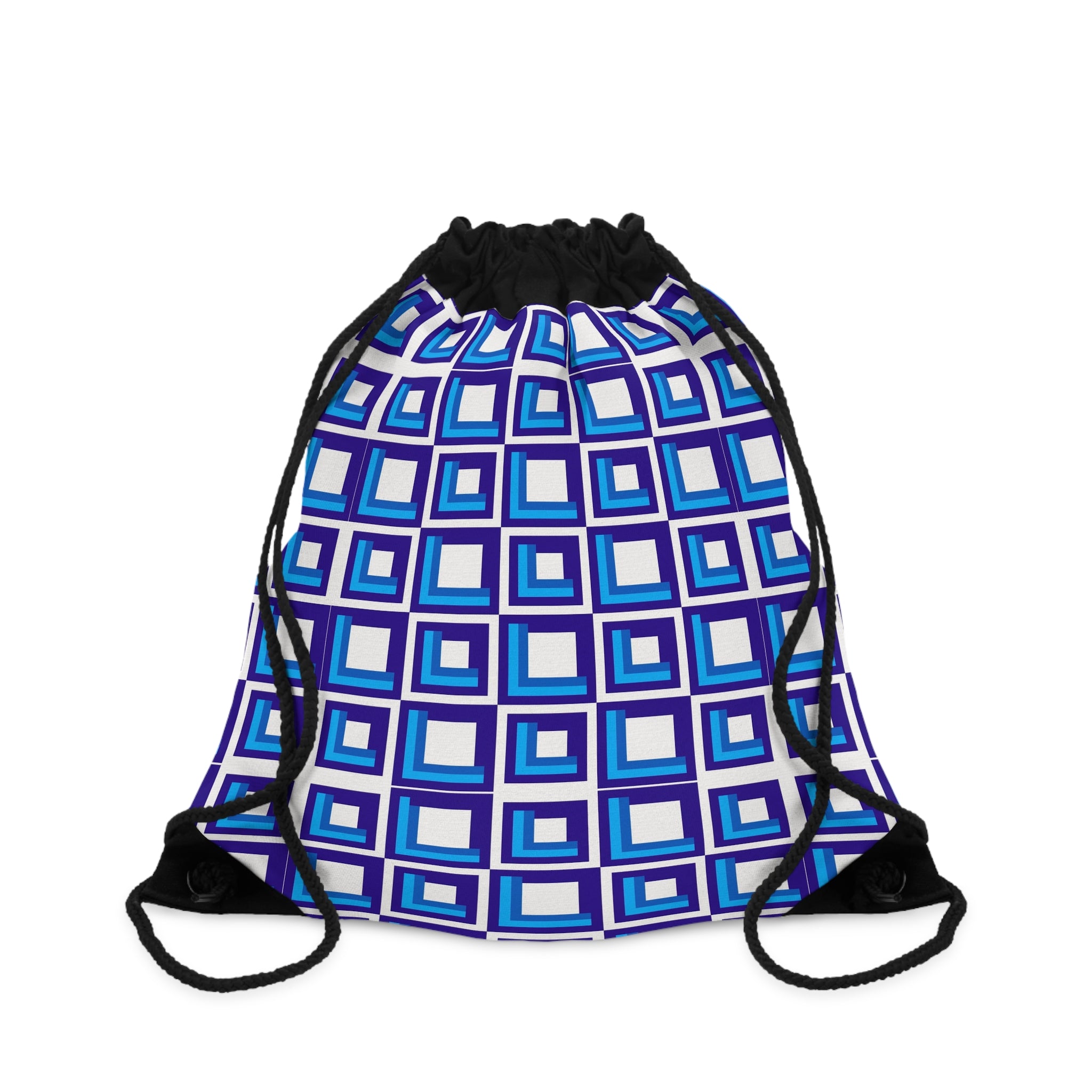 Colorful Geometric Drawstring Bag, Stylish Gym Bag, Travel Backpack, Eco-Friendly Tote, Unique Gift for Students