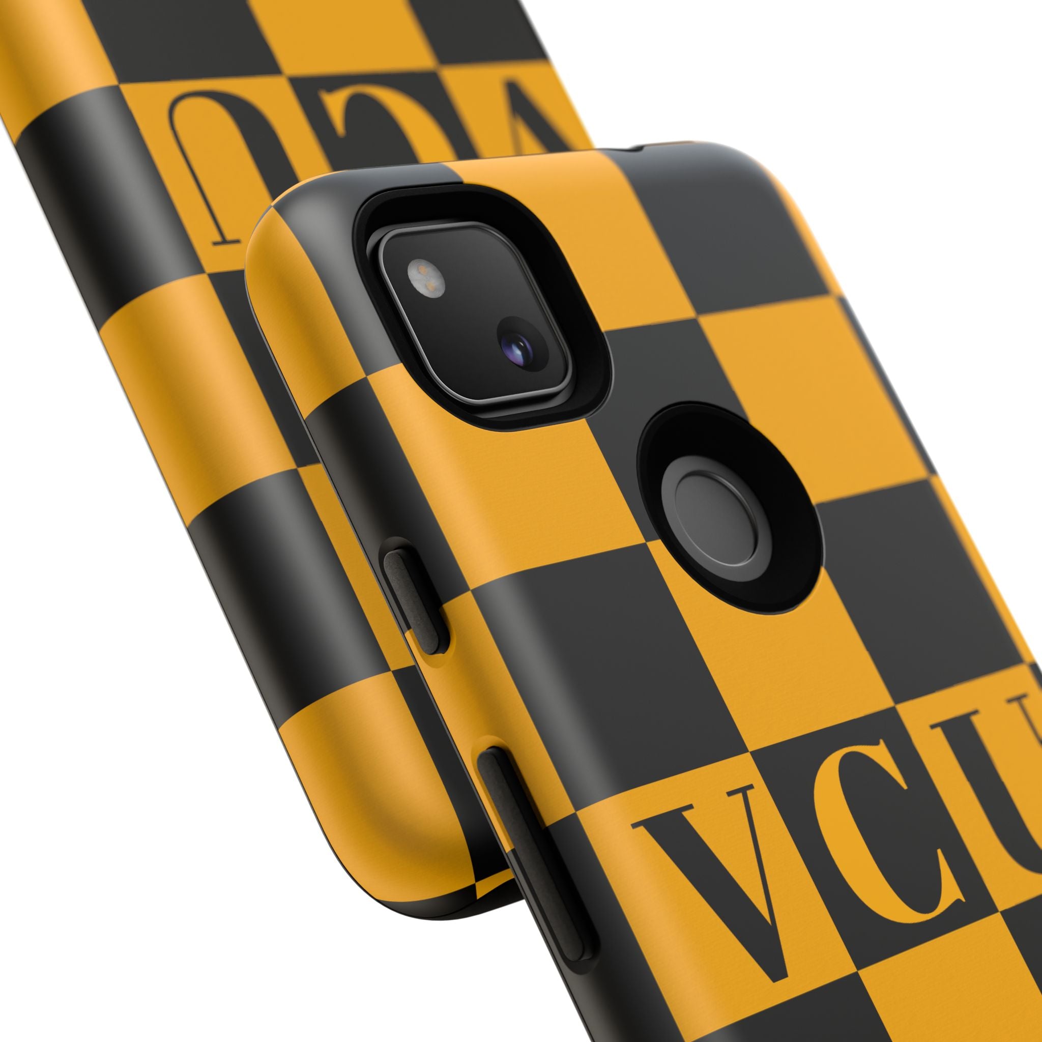 VCU Checkered Phone Case, Tough Cases for VCU Fans, College Student Gear, Sports Team Accessory, Unique Gift Idea