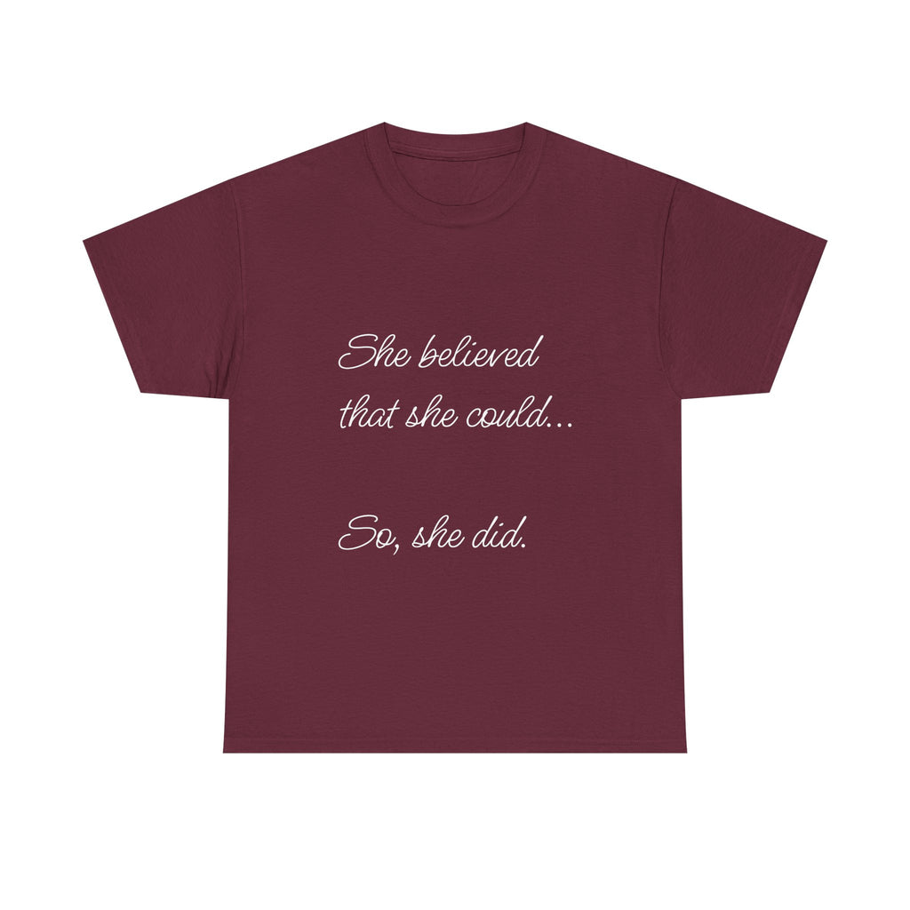 Motivational Quote Tee, Unisex Heavy Cotton T-Shirt, Inspirational Graphic Tee, Empowerment Shirt, Gift for Her, Casual Statement Top