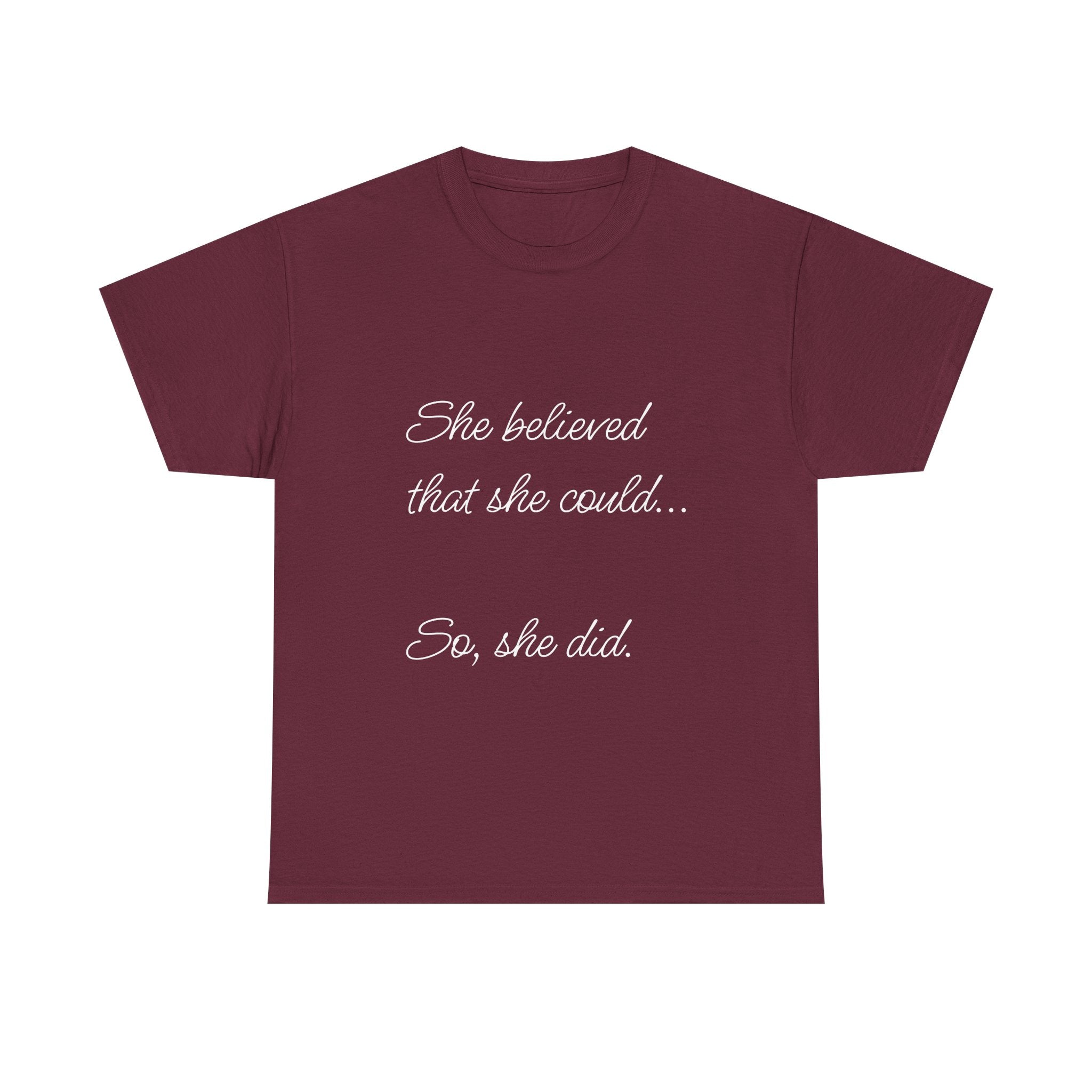 Motivational Quote Tee, Unisex Heavy Cotton T-Shirt, Inspirational Graphic Tee, Empowerment Shirt, Gift for Her, Casual Statement Top
