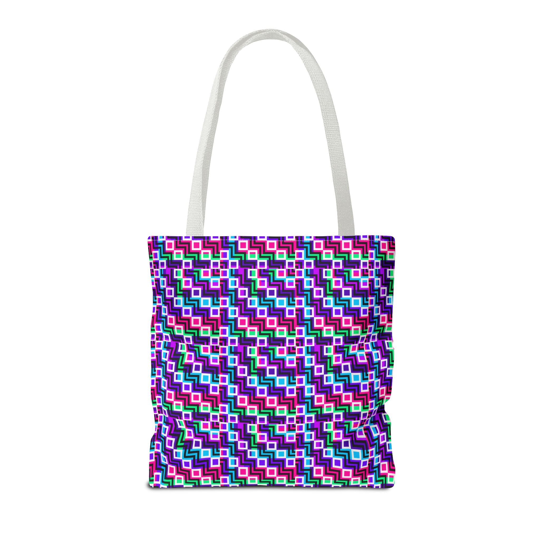 Vibrant Geometric Tote Bag, Eco-Friendly Shopping Bag, Stylish Beach Tote, Market Carryall, Colorful Everyday Bag