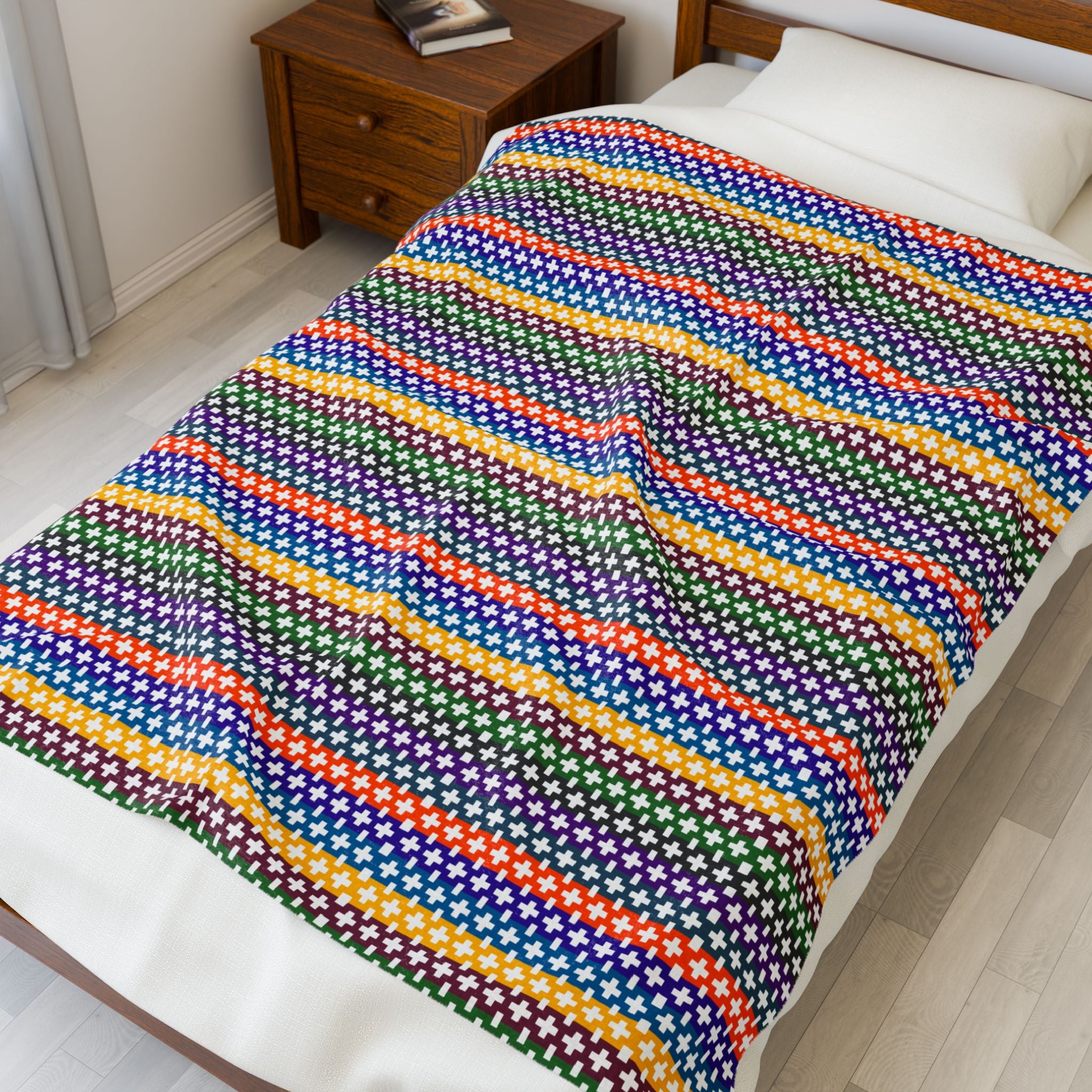 Cozy Velveteen Plush Blanket - Colorful Throw for Home Decor, Soft Gifts for Any Occasion, Kids Room, Couch, or Bed