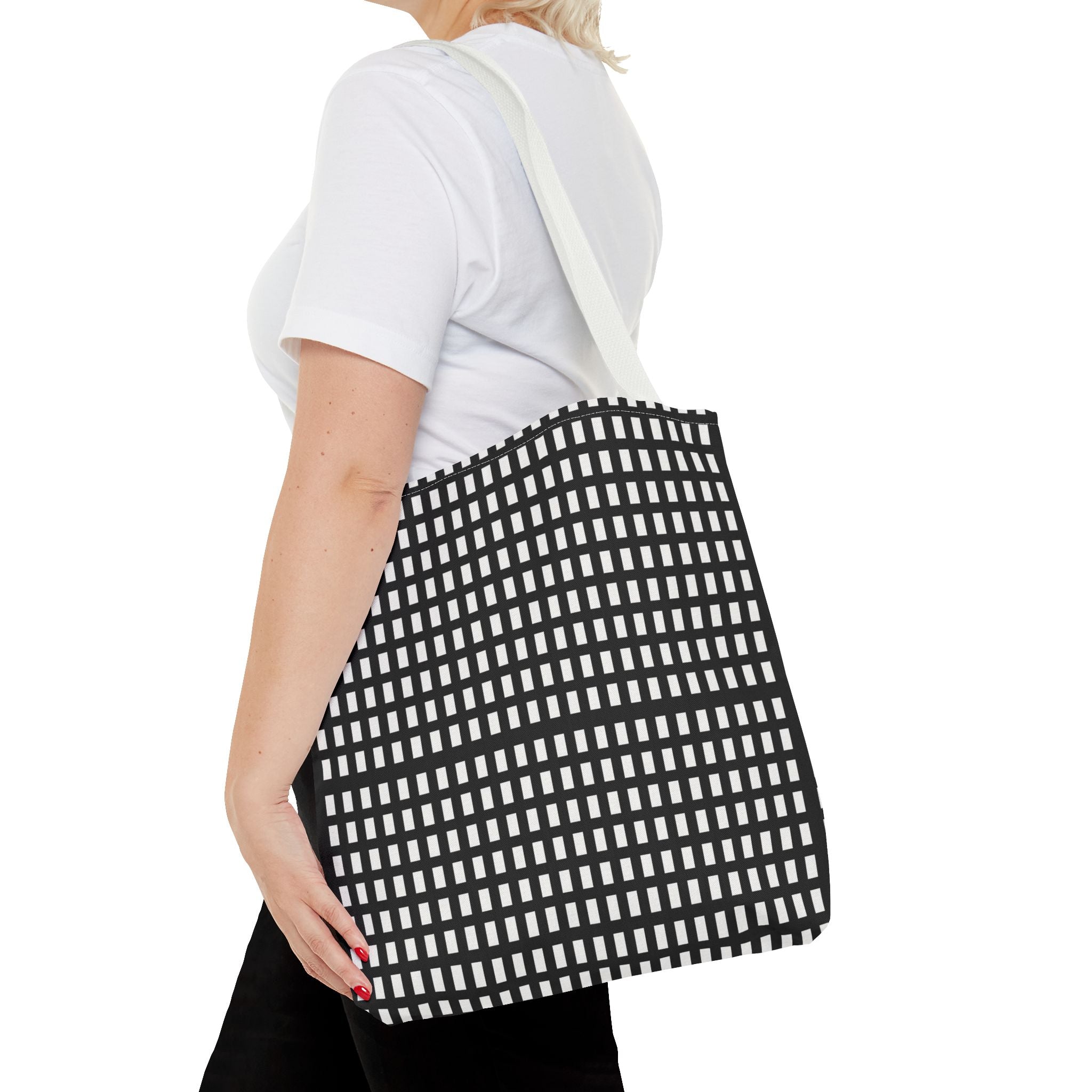 Stylish Geometric Tote Bag, Modern Shopper, Beach Bag, Gift for Her, Eco-Friendly Grocery Bag, Art Print Handbag