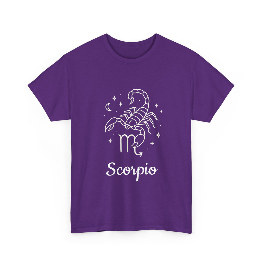 Scorpio Zodiac T-Shirt, Astrology Tee, Horoscope Gift, Casual Wear, Birthday Apparel, Unisex Heavy Cotton Tee