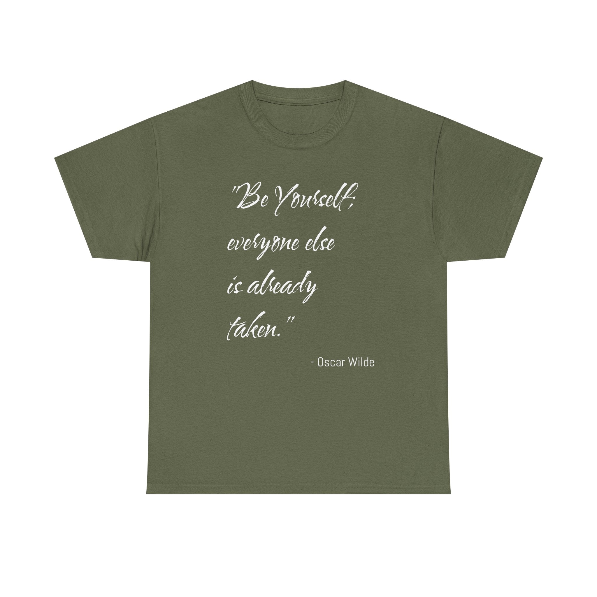 Inspirational Quote Tee: 'Be Yourself' Unisex Heavy Cotton Shirt, Motivational Gift for Friends, Casual Wear, Birthday Apparel