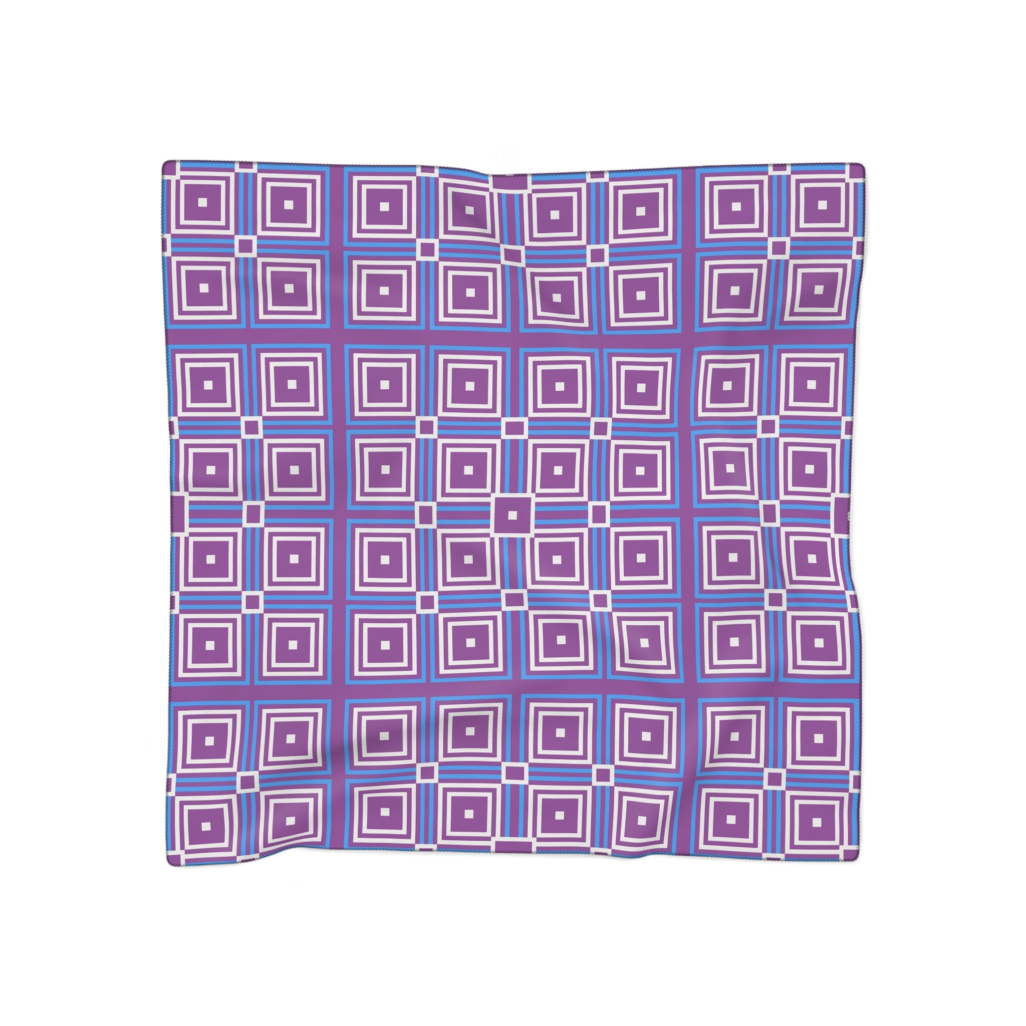 Chic Geometric Poly Scarf | Vibrant Fashion Scarf, Stylish Neck Wrap, Perfect for Spring, Gift for Her, Lightweight Accessory