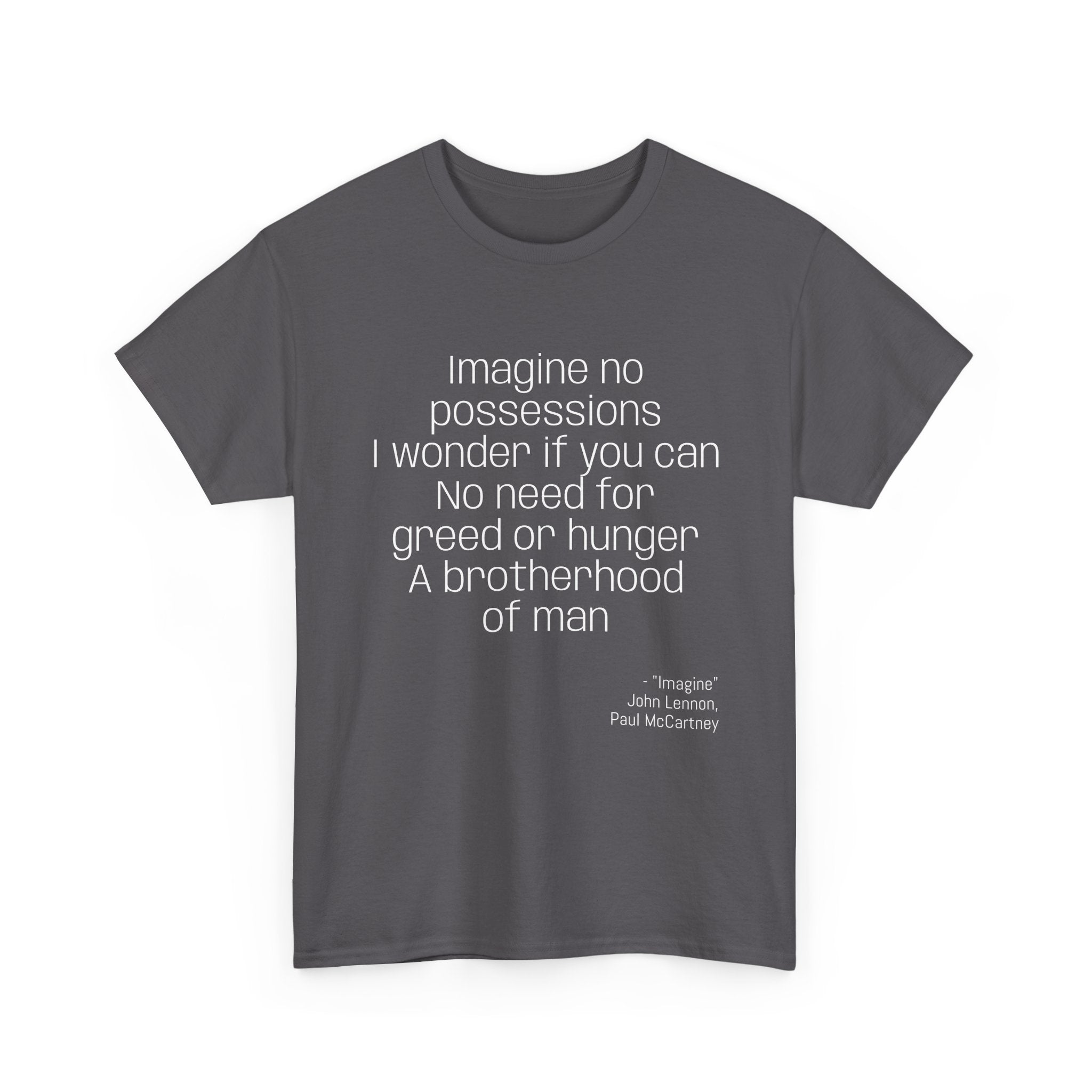 Inspirational Quote T-Shirt - Unisex Heavy Cotton Tee, Gift for Music Lovers, Peace Vibe, Birthday, Everyday Wear, Thought-Provoking Shirth