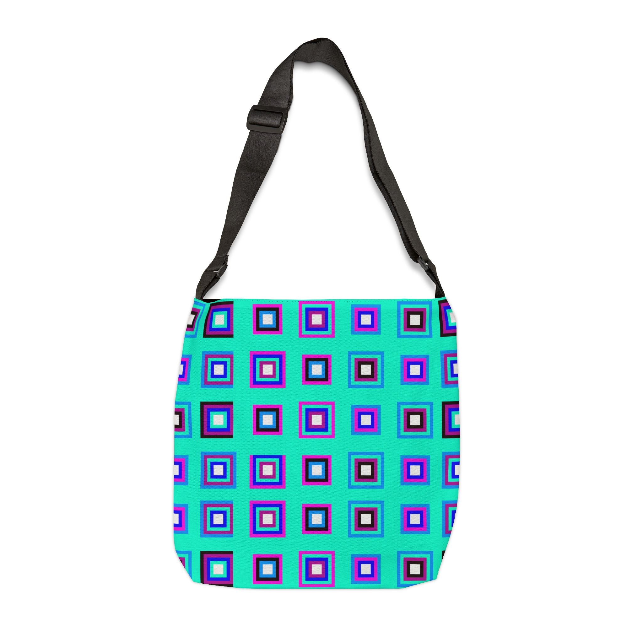 Vibrant Geometric Adjustable Tote Bag for Everyday Use, Shopping, Beach, Gym, Travel, Gift