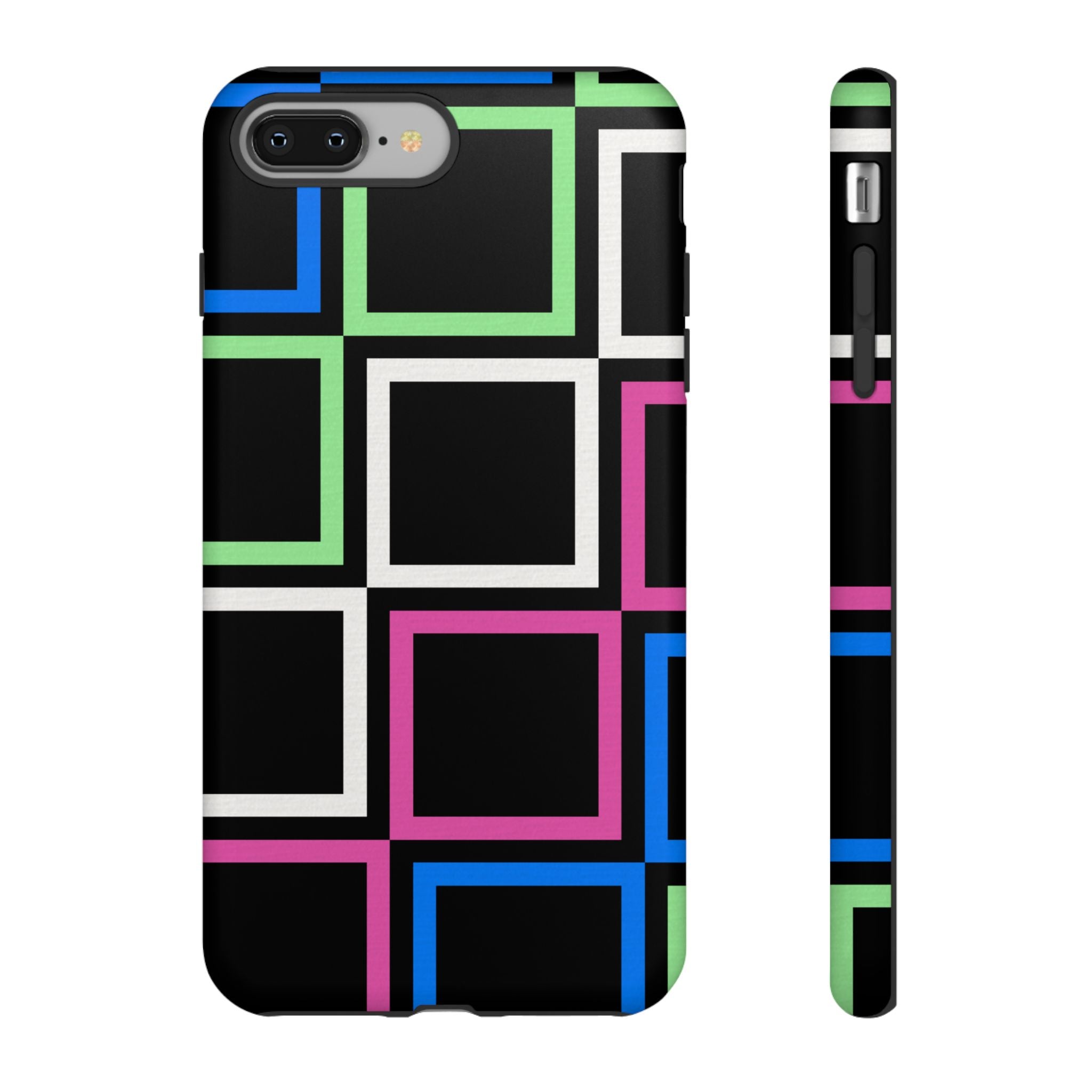Colorful Geometric Phone Case - Tough Cases, Durable Cover, Stylish Accessory, Gift for Her, Tech Lover