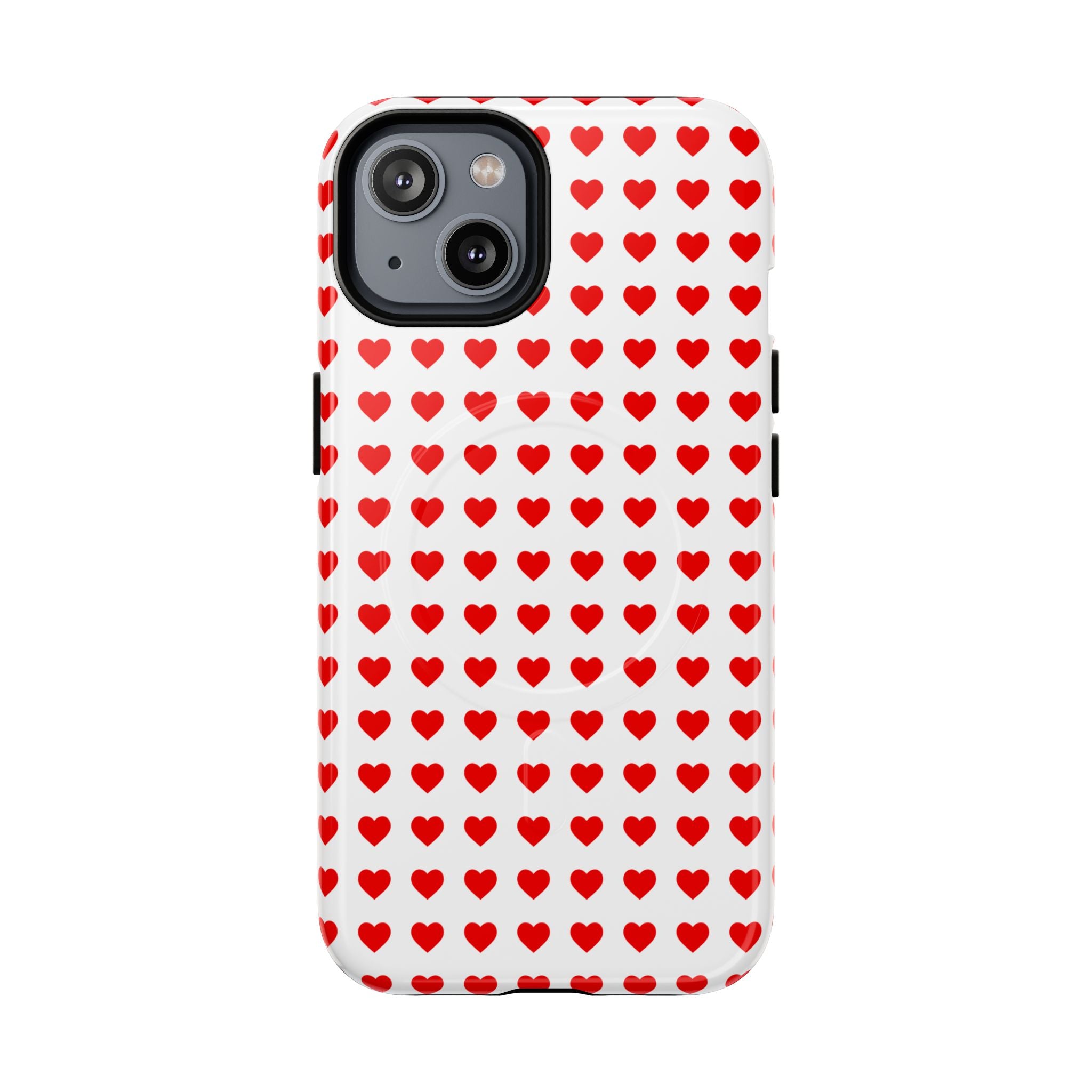 Heart Pattern Phone Case, Tough Magnetic Case, Cute Phone Cover, Valentine Gift, Stylish Accessory