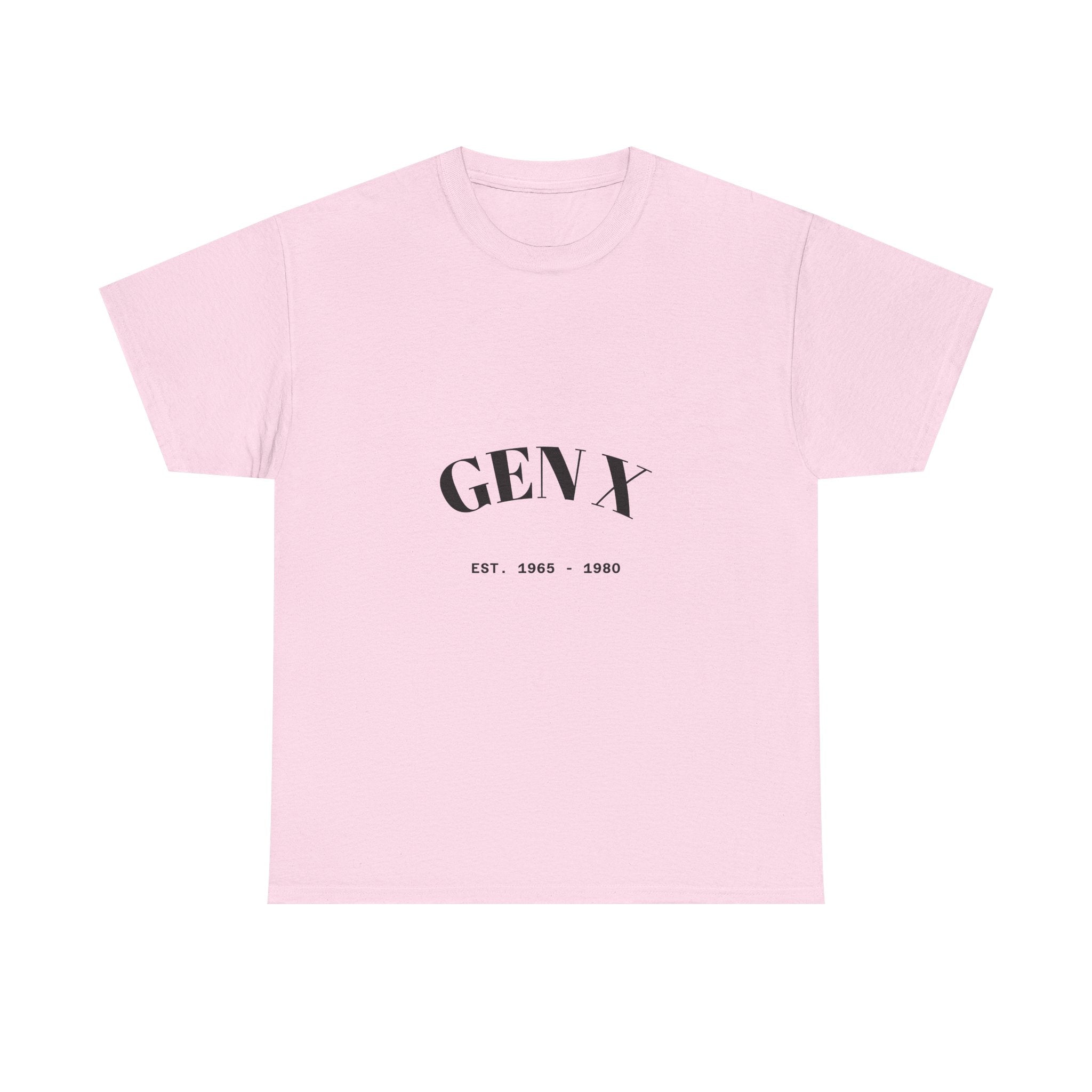 Gen X Unisex Heavy Cotton Tee - Nostalgic Graphic T-Shirt, Perfect for Casual Wear, Gifts, Birthdays, and Retro Celebrations