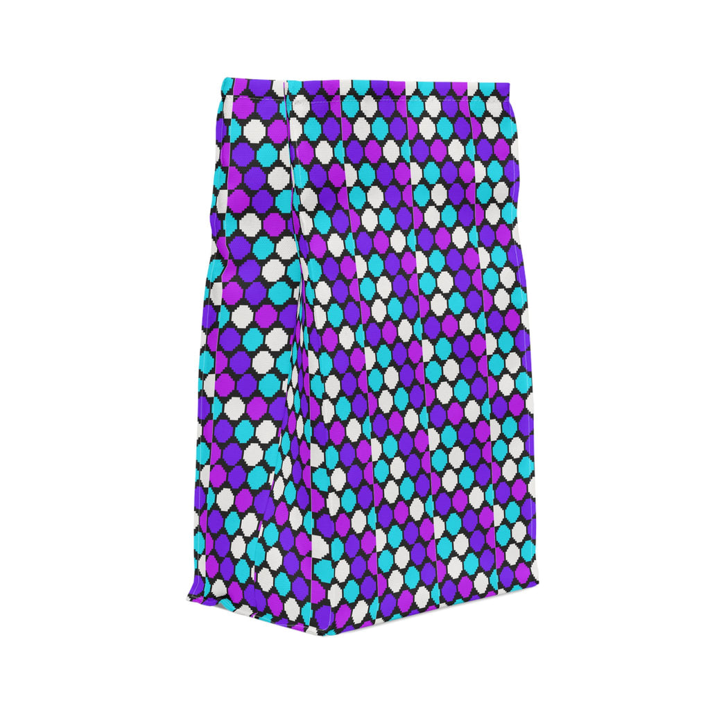 Colorful Polyester Lunch Bag with Hexagon Pattern, Insulated Snack Tote, Cute Lunch Box, Reusable Meal Carrier, Fun Kids Lunch Bag, [...]