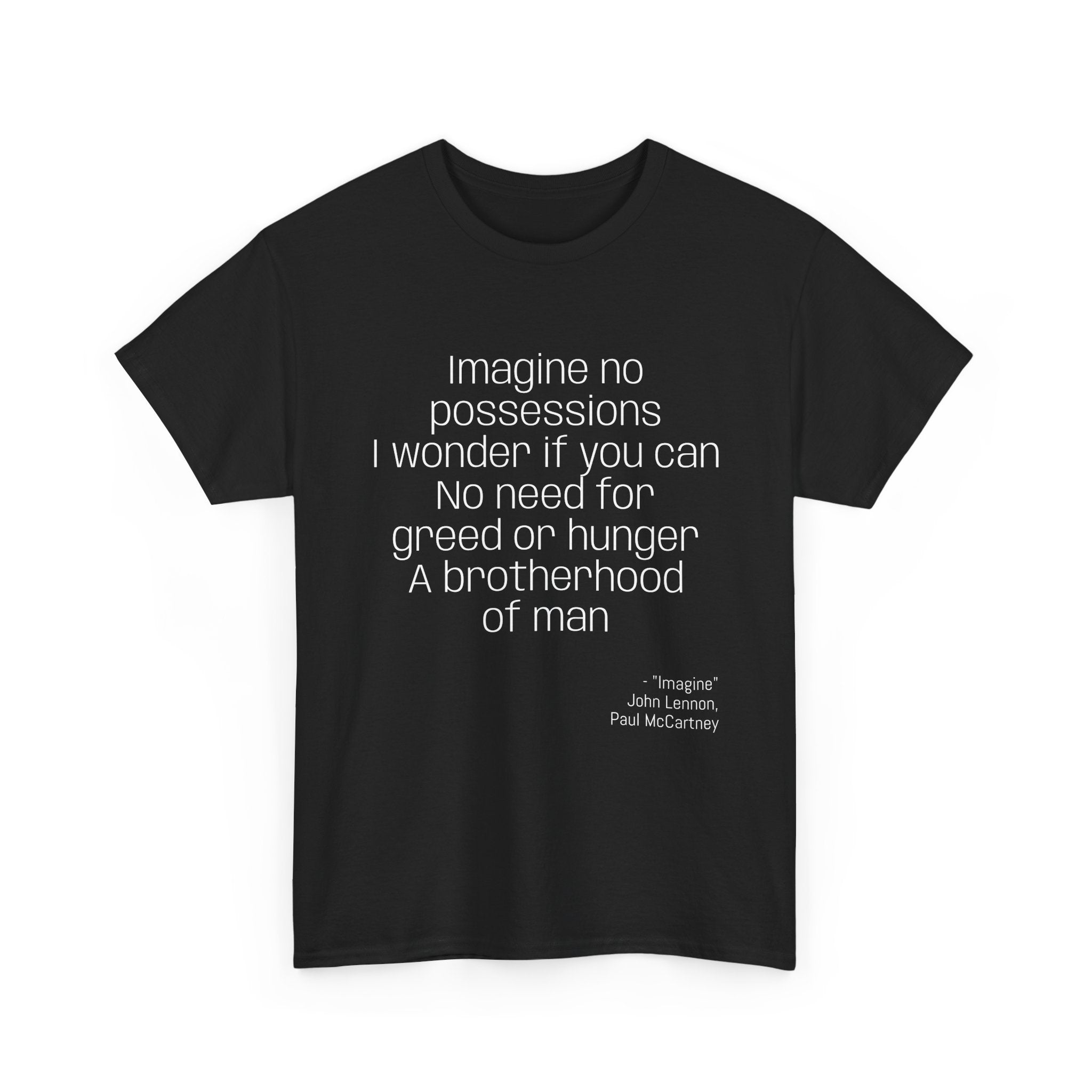 Inspirational Quote T-Shirt - Unisex Heavy Cotton Tee, Gift for Music Lovers, Peace Vibe, Birthday, Everyday Wear, Thought-Provoking Shirth
