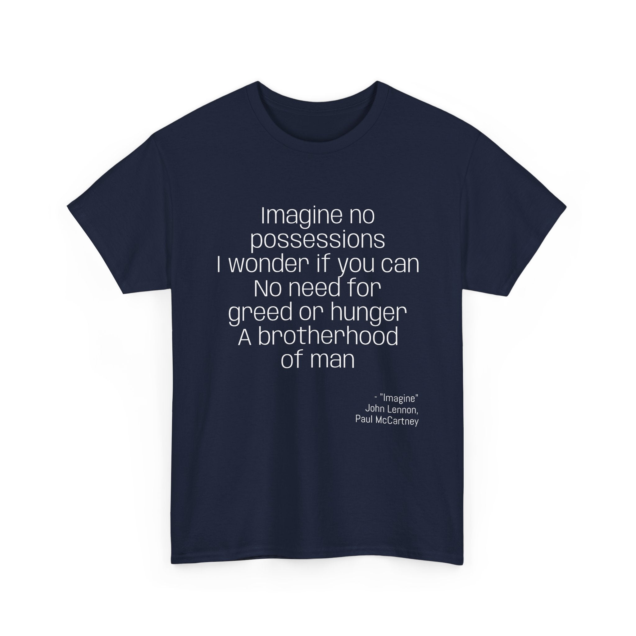 Inspirational Quote T-Shirt - Unisex Heavy Cotton Tee, Gift for Music Lovers, Peace Vibe, Birthday, Everyday Wear, Thought-Provoking Shirth