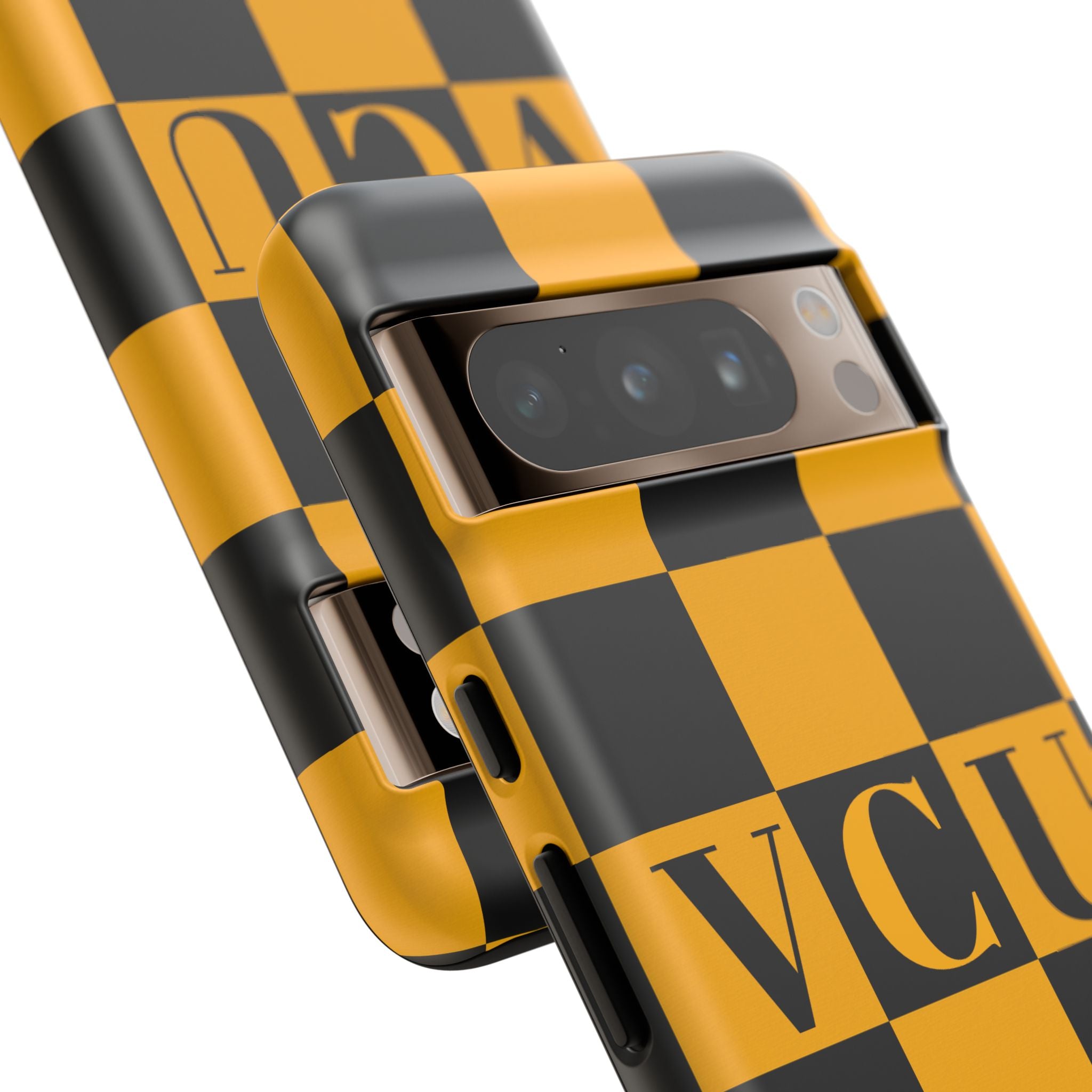 VCU Checkered Phone Case, Tough Cases for VCU Fans, College Student Gear, Sports Team Accessory, Unique Gift Idea