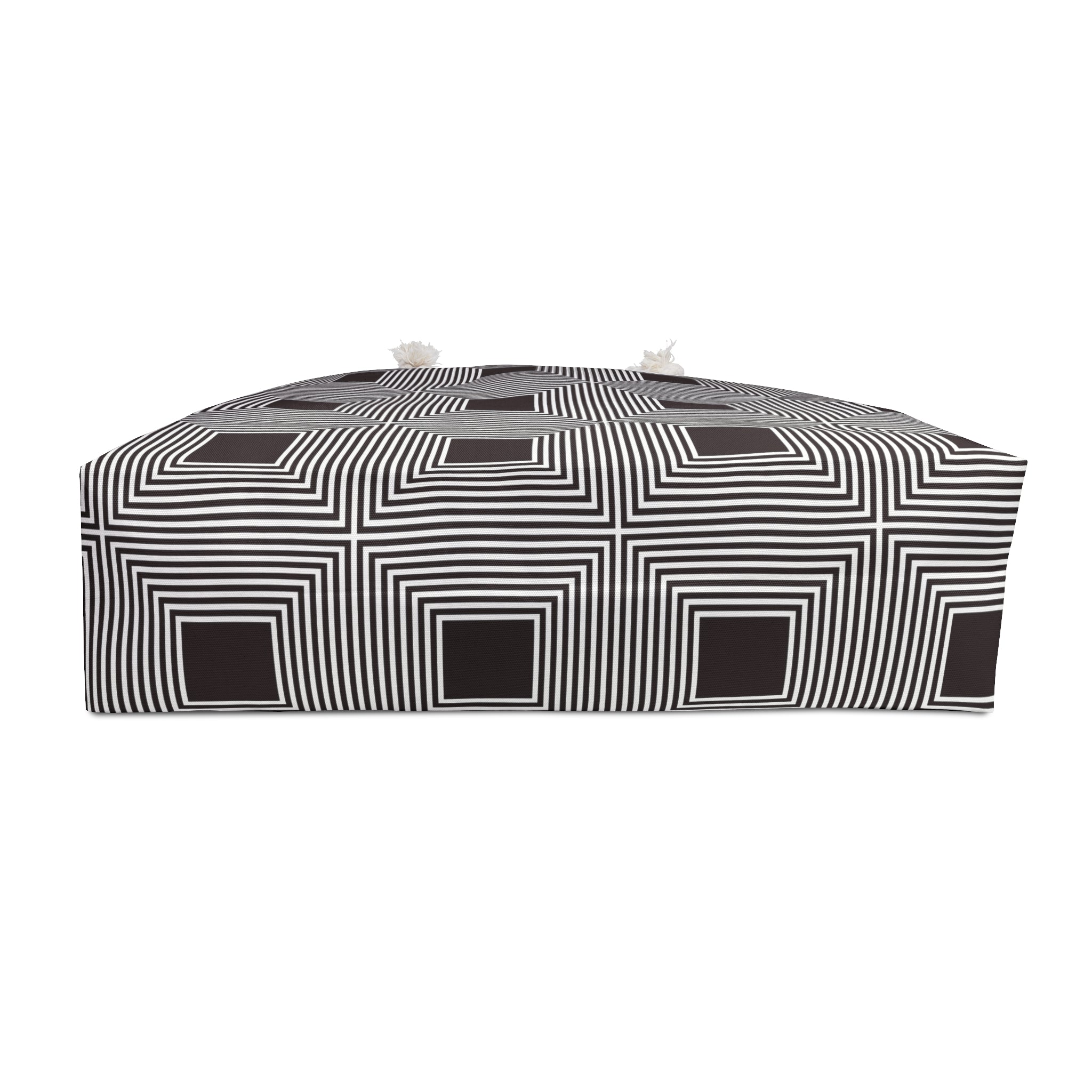 Chic Geometric Weekender Bag, Travel Tote, Black and White Pattern, Stylish Overnight Bag, Beach Accessory, Gift for Her