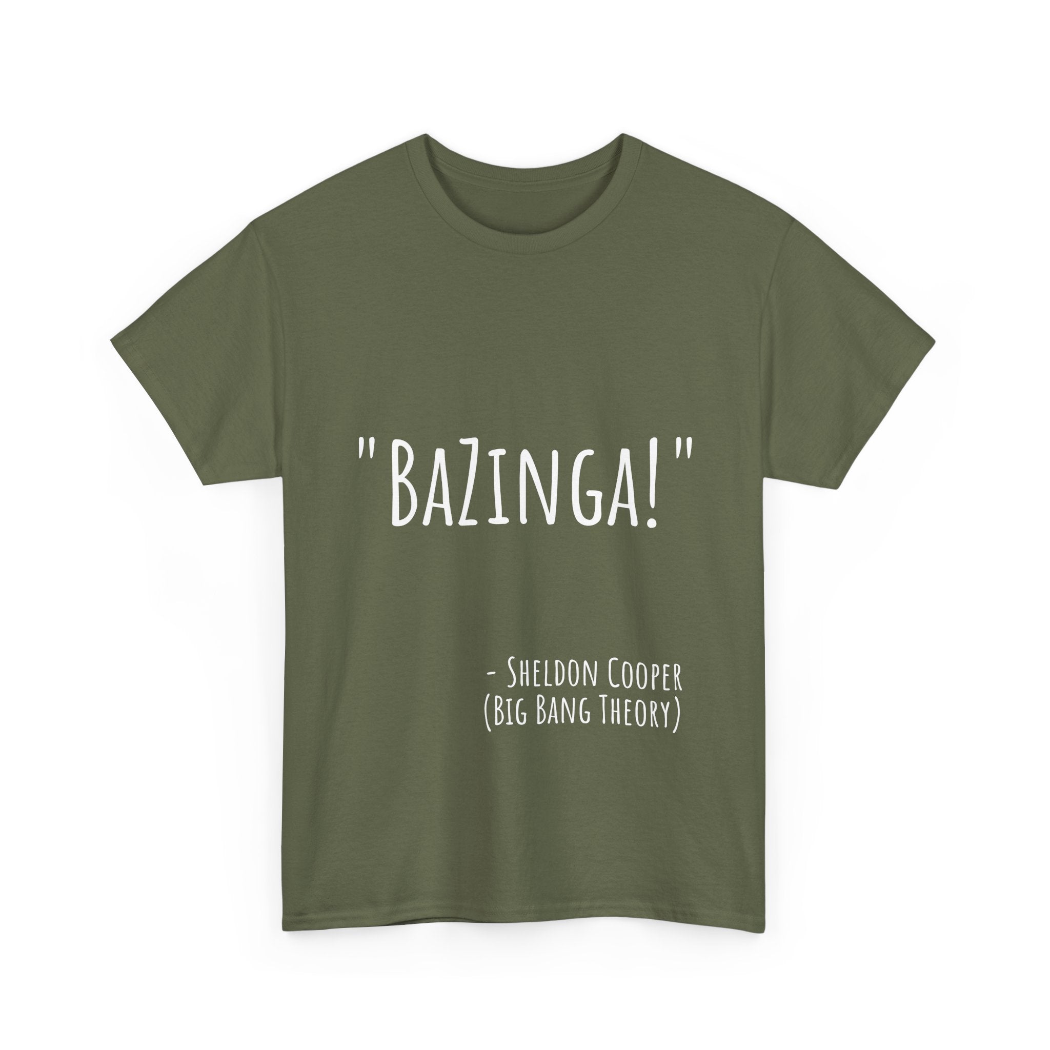 Bazinga! Unisex Cotton Tee - Fun Graphic T-Shirt for Big Bang Theory Fans, Gift for Birthdays, Casual Wear, Nerd Culture Apparel