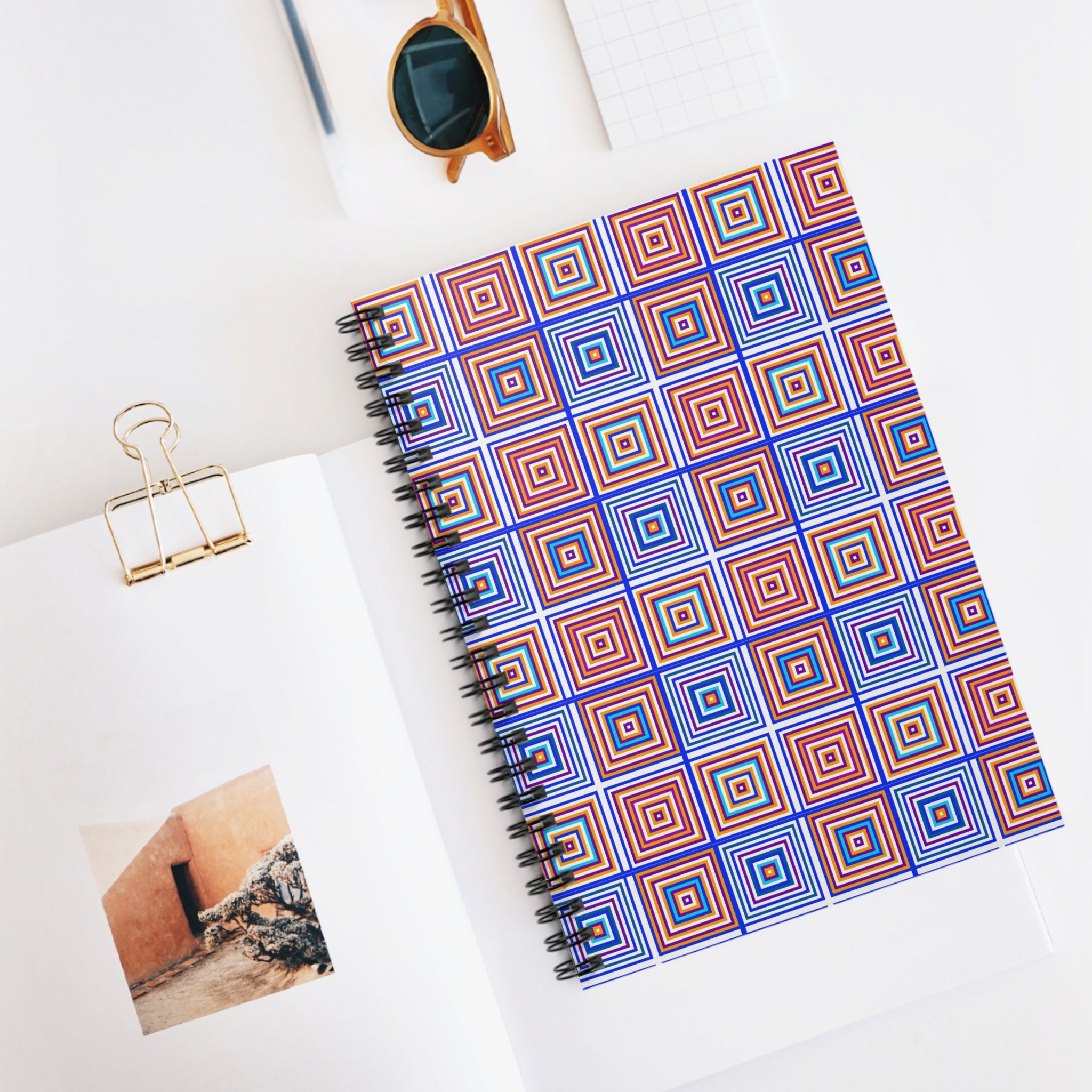 Colorful Geometric Spiral Notebook, Perfect for Journaling, School Supplies, Gifts, Creative Writing, Doodles, Note-taking