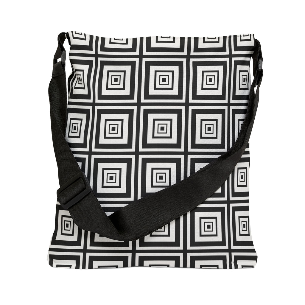 Geometric Adjustable Tote Bag, Stylish Tote, Eco-Friendly Bag, Everyday Use, Fashionable Bag, Gifts for Her, Travel Tote