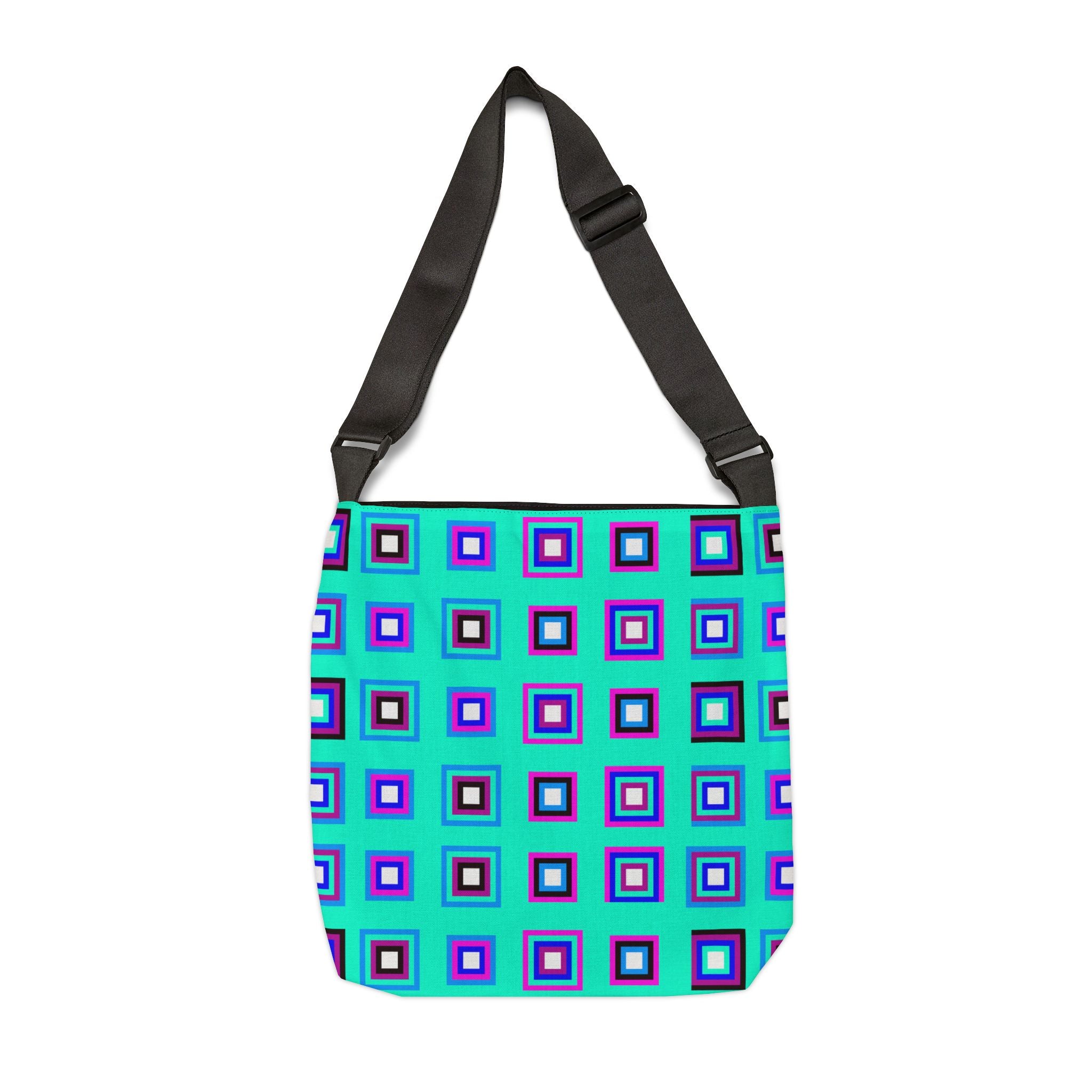 Vibrant Geometric Adjustable Tote Bag for Everyday Use, Shopping, Beach, Gym, Travel, Gift