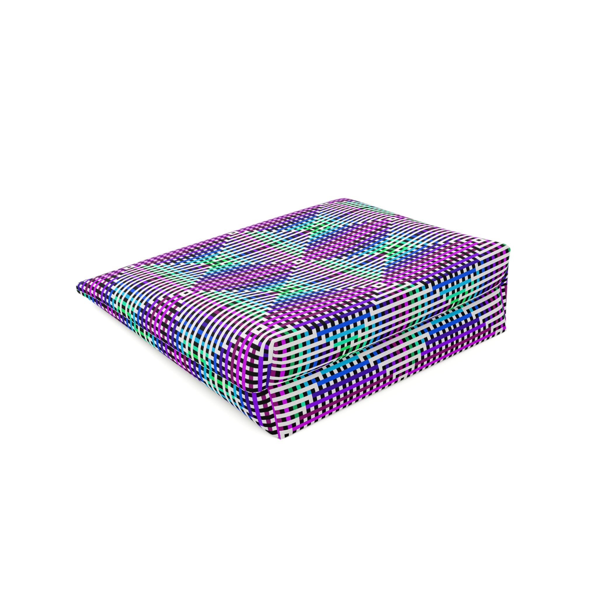 Vibrant Geometric Cosmetic Bag | Makeup Organizer, Travel Bag, Gift for Her, Toiletry Pouch, Purple Pattern